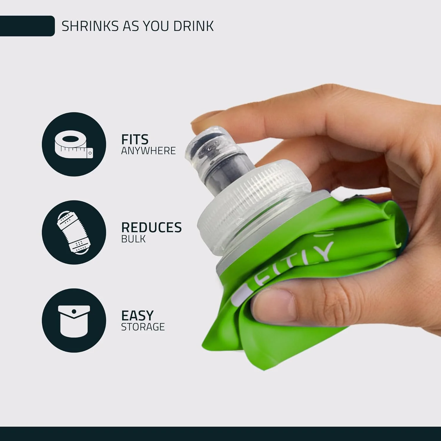 قمقمه نرم FITLY، ۱۵۰ میلی لیتر، سبز