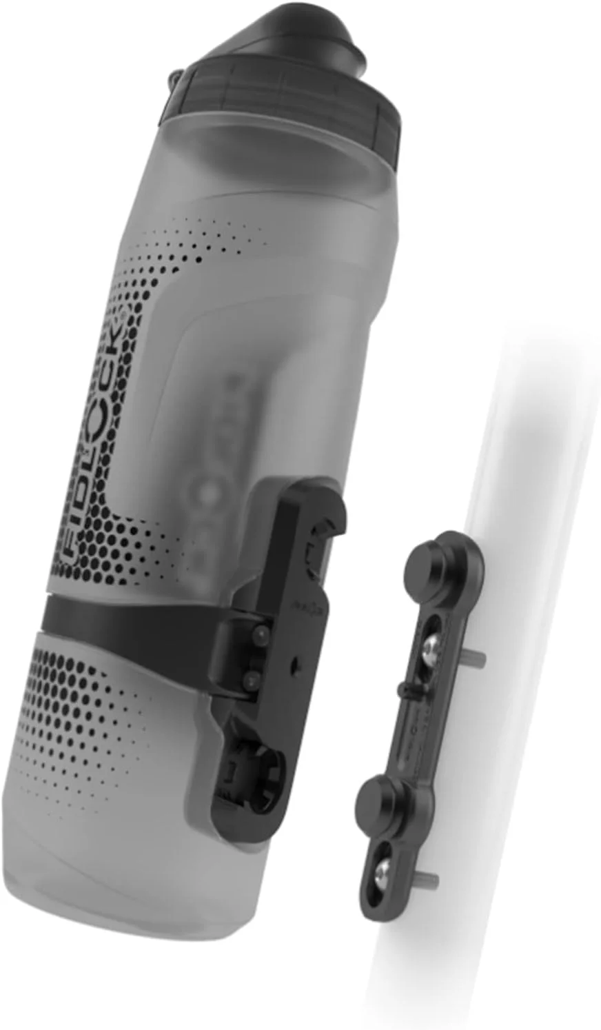 قمقمه تویست فیدلاک 800 + پایه دوچرخه مشکی شفاف