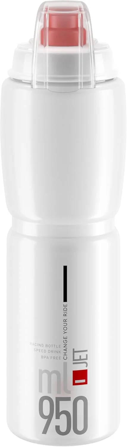 بطری آب الیت جت بایودگرادبل ام تی بی، شفاف با لوگوی قرمز ۹۵۰ میلی لیتر