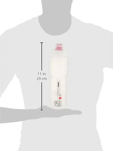 بطری آب الیت جت بایودگرادبل ام تی بی، شفاف با لوگوی قرمز ۹۵۰ میلی لیتر