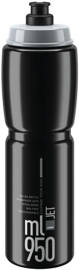 بطری آب الیت جت، تجزیه پذیر، مشکی طوسی، با لوگو، 950 میلی لیتر، 709708