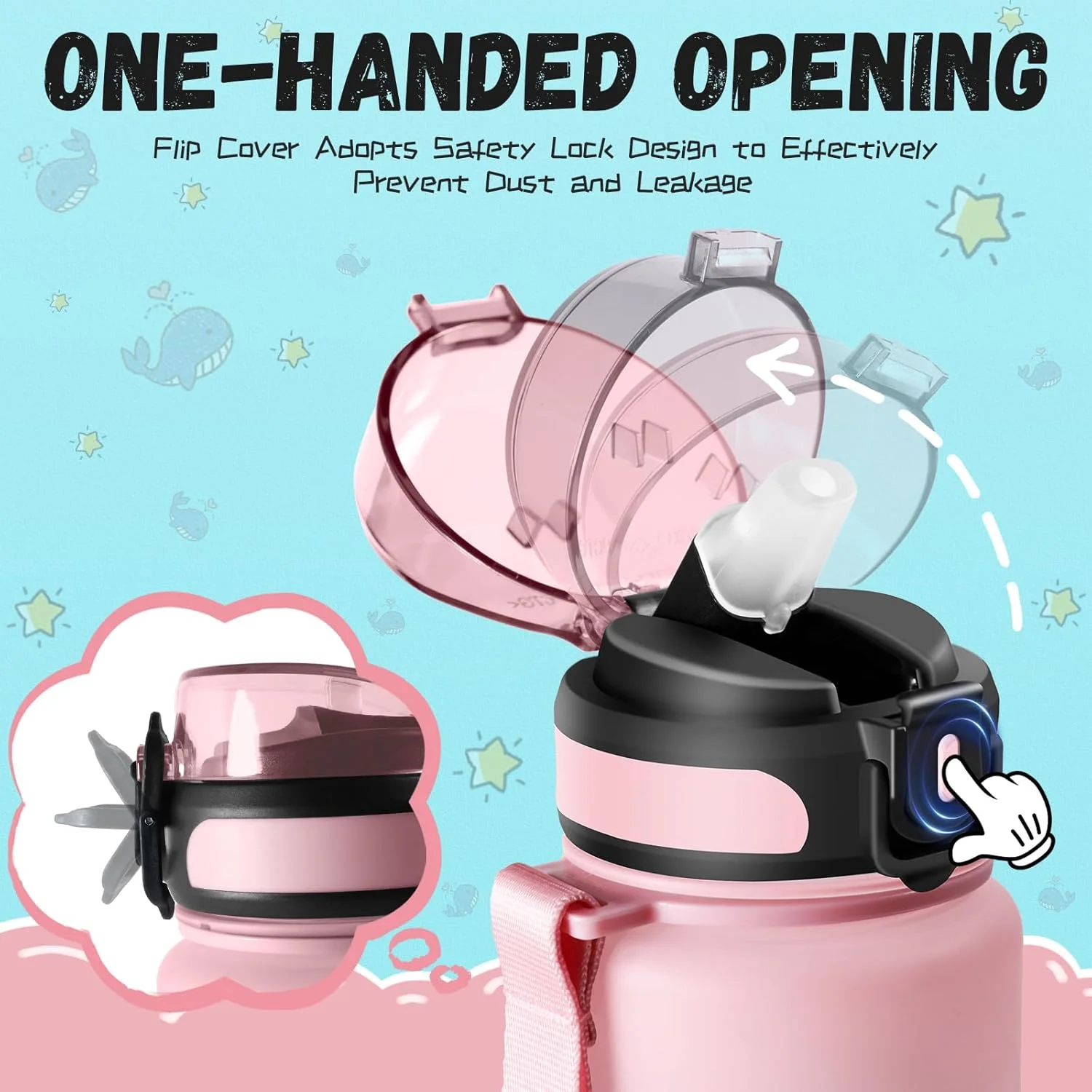 بطری نوشیدنی کودک، بطری نوشیدنی 500 میلی لیتری، بطری نوشیدنی با نی، تمیز کردن آسان، بطری نوشیدنی با علامت گذاری زمان، ضد نشت، بطری آب برای مدرسه، دویدن، دختران بطری نوشیدنی کودک، بطری نوشیدنی 500 میلی لیتری، بطری نوشیدنی با نی، تمیز کردن آسان، بطری نوشیدنی با علامت گذاری زمان، ضد نشت، بطری آب برای مدرسه، دویدن، دختران