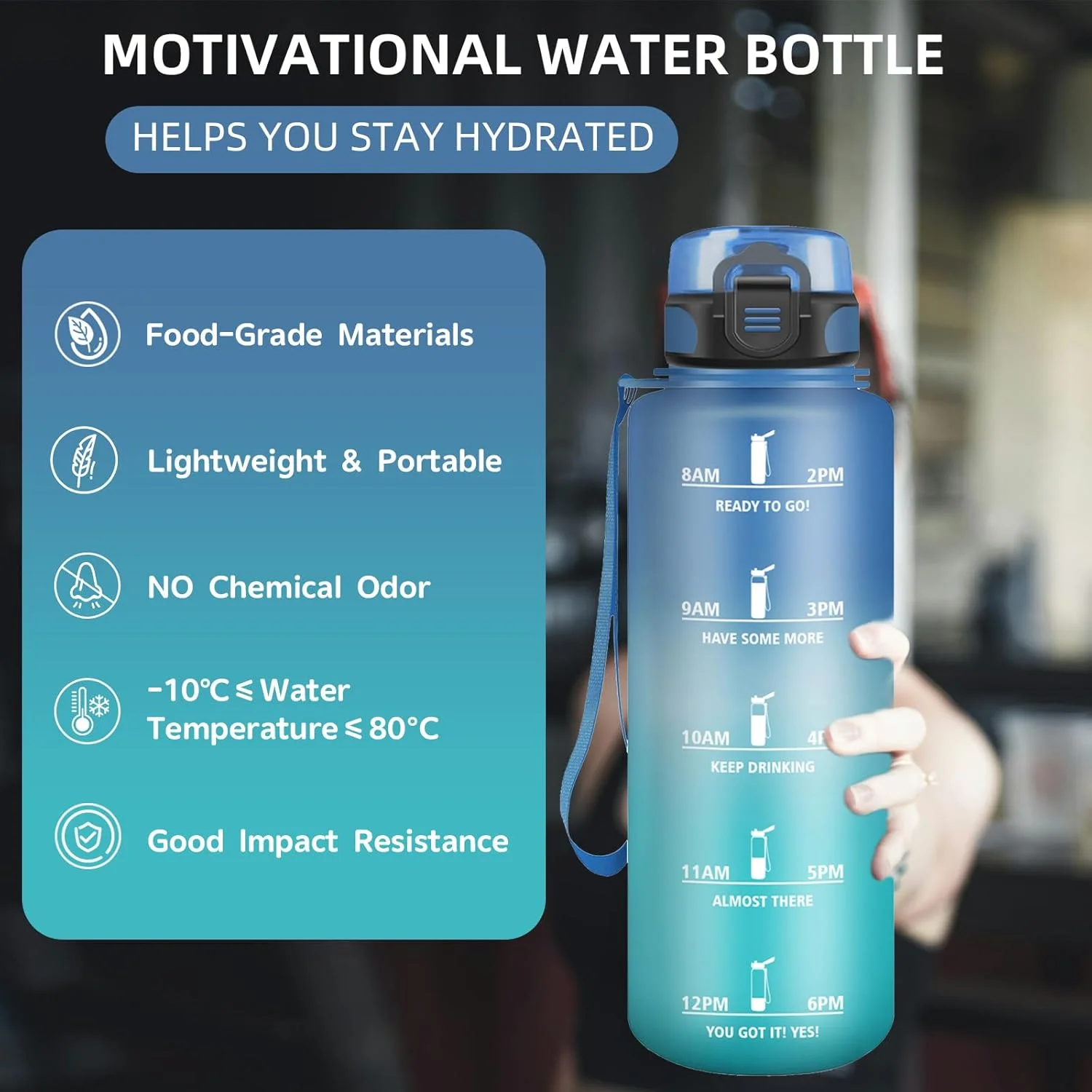 بطری نوشیدنی، بطری آب ورزشی 1.5 لیتری، ضد نشت، تمیز کردن آسان، مناسب برای نوشیدنی های گازدار، بطری آب برای دوچرخه، مدرسه، کمپینگ، پیاده روی، دویدن، آبی/سبز بطری نوشیدنی، بطری آب ورزشی 1.5 لیتری، ضد نشت، تمیز کردن آسان، مناسب برای نوشیدنی های گازدار، بطری آب برای دوچرخه، مدرسه، کمپینگ، پیاده روی، دویدن، آبی/سبز