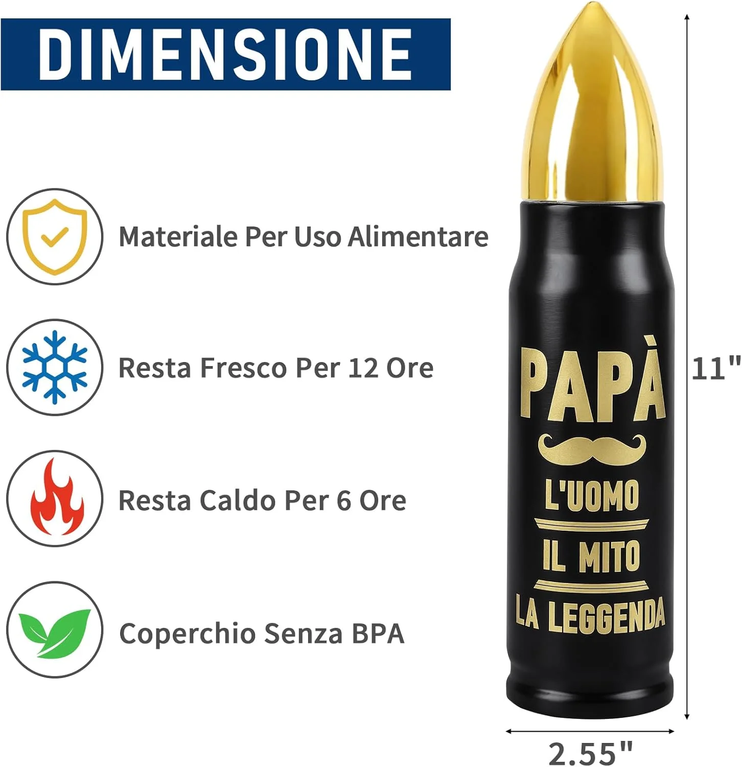 بطری آب توپی شکل مشکی 500 میلی لیتری