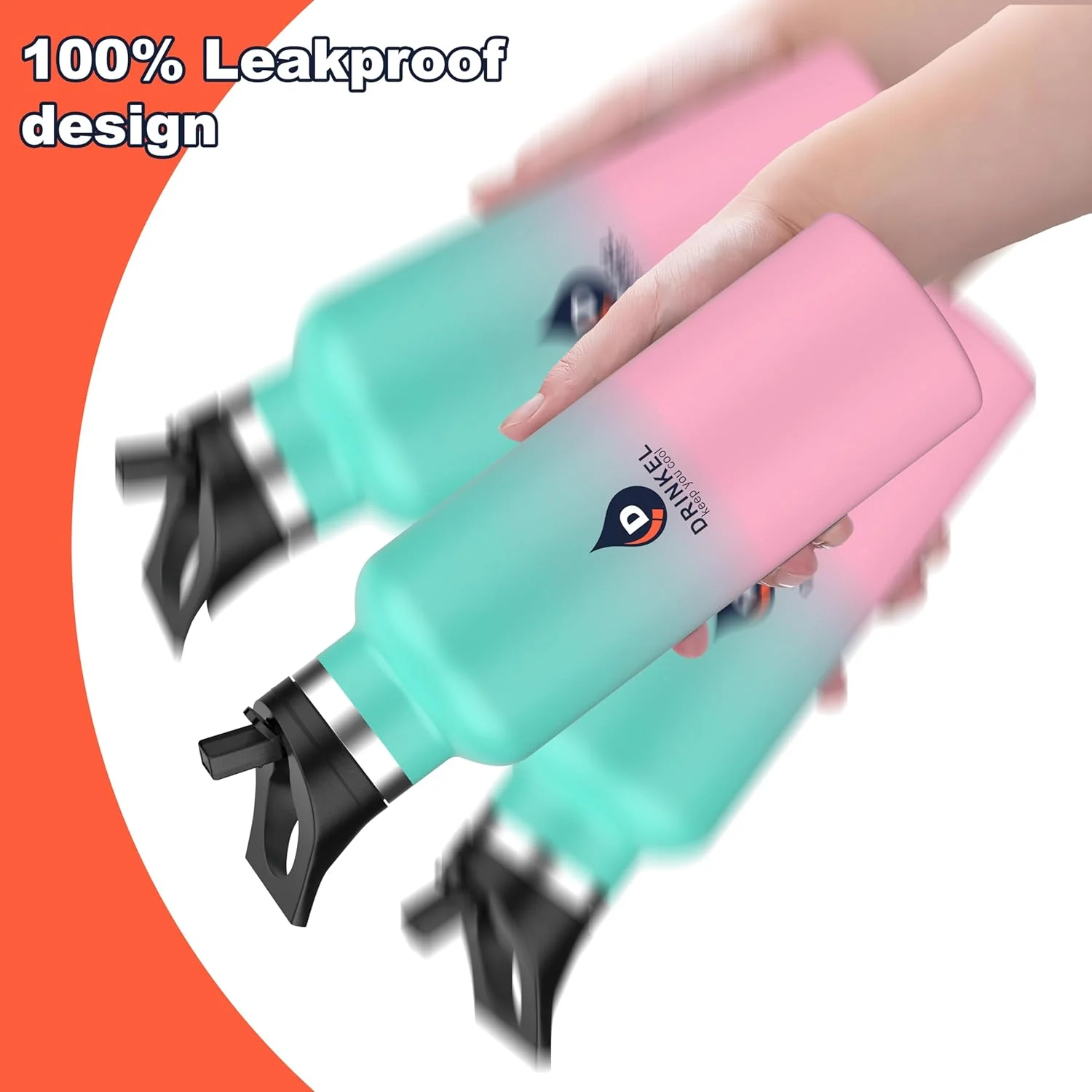 بطری آب استیل ضد زنگ D Drinkel با نی، بطری ورزشی عایق خلاء 750 میلی لیتری برای نوشیدنی های سرد و گرم، فاقد BPA، بطری آب فلزی ضد نشت با درب اضافی برای نگهداری، مناسب باشگاه و کمپینگ (سبز صورتی) بطری آب استیل ضد زنگ D Drinkel با نی، بطری ورزشی عایق خلاء 750 میلی لیتری برای نوشیدنی های سرد و گرم، فاقد BPA، بطری آب فلزی ضد نشت با درب اضافی برای نگهداری، مناسب باشگاه و کمپینگ (سبز صورتی)