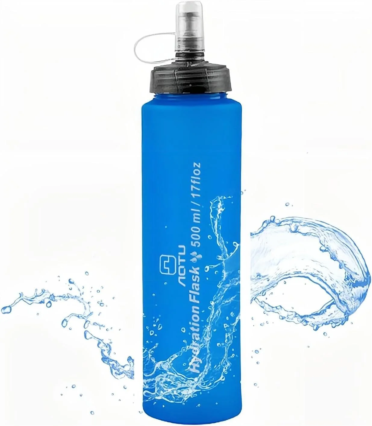 بطری آب تاشو COOLBABY مناسب فضای باز، 550 میلی لیتر، TPU نرم، ضد نشت و قابل حمل، ایده آل برای مسافرت، ورزش، کمپینگ، پیاده روی، دویدن، دوچرخه سواری و غیره