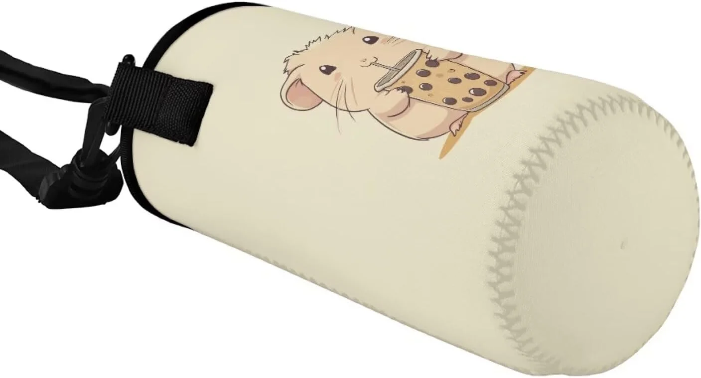 کیف حمل بطری آب با طرح کاپيبارا، بند شانه قابل تنظیم برای کودکان و بزرگسالان، مناسب پیاده روی، مدرسه و نگهدارنده عایق
