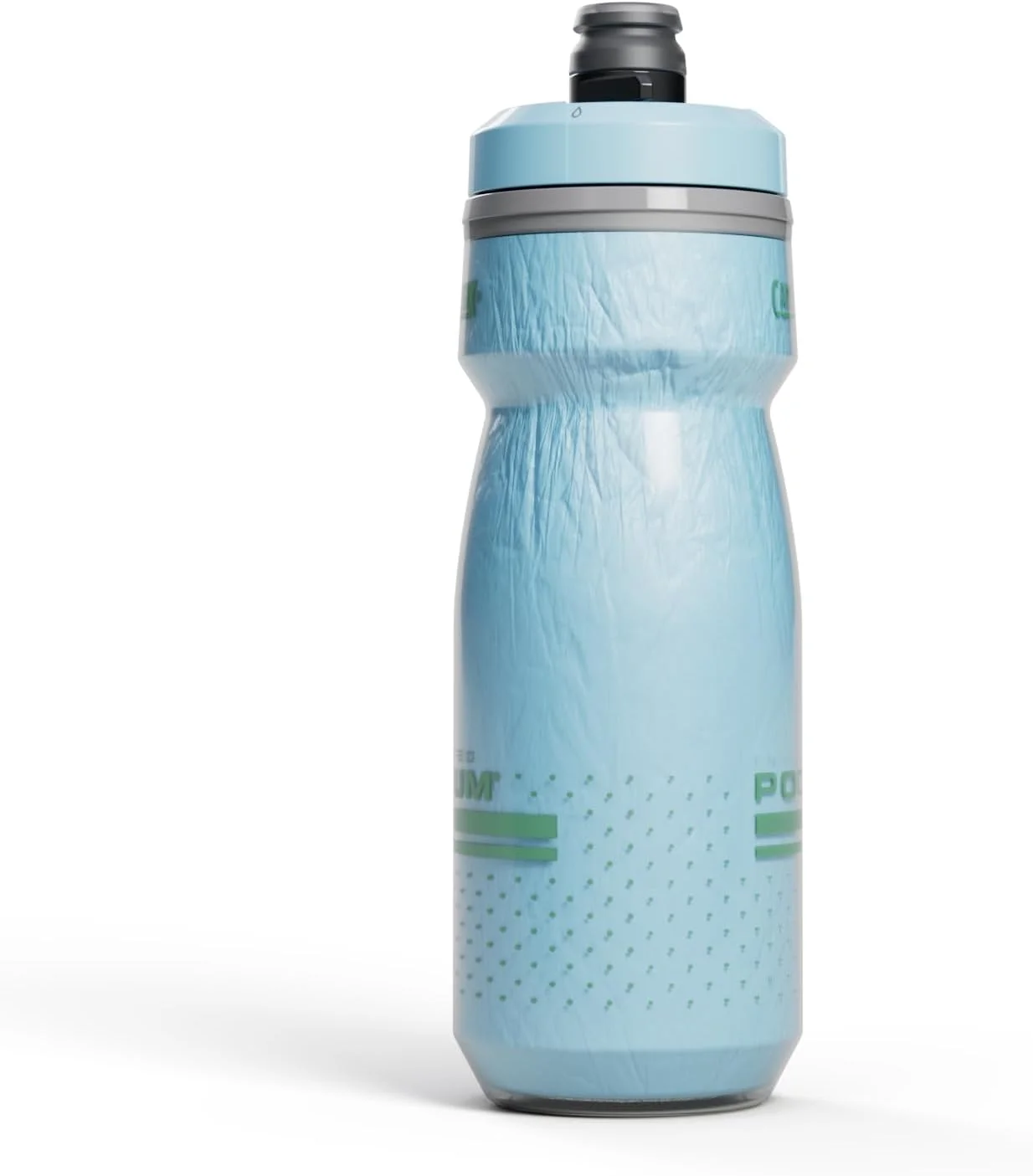 قمقمه آب عایق CamelBak Podium Chill، 620 میلی لیتر - قمقمه با قابلیت فشردن آسان - مناسب برای اکثر نگهدارنده‌های قمقمه دوچرخه، آبی کریستالی