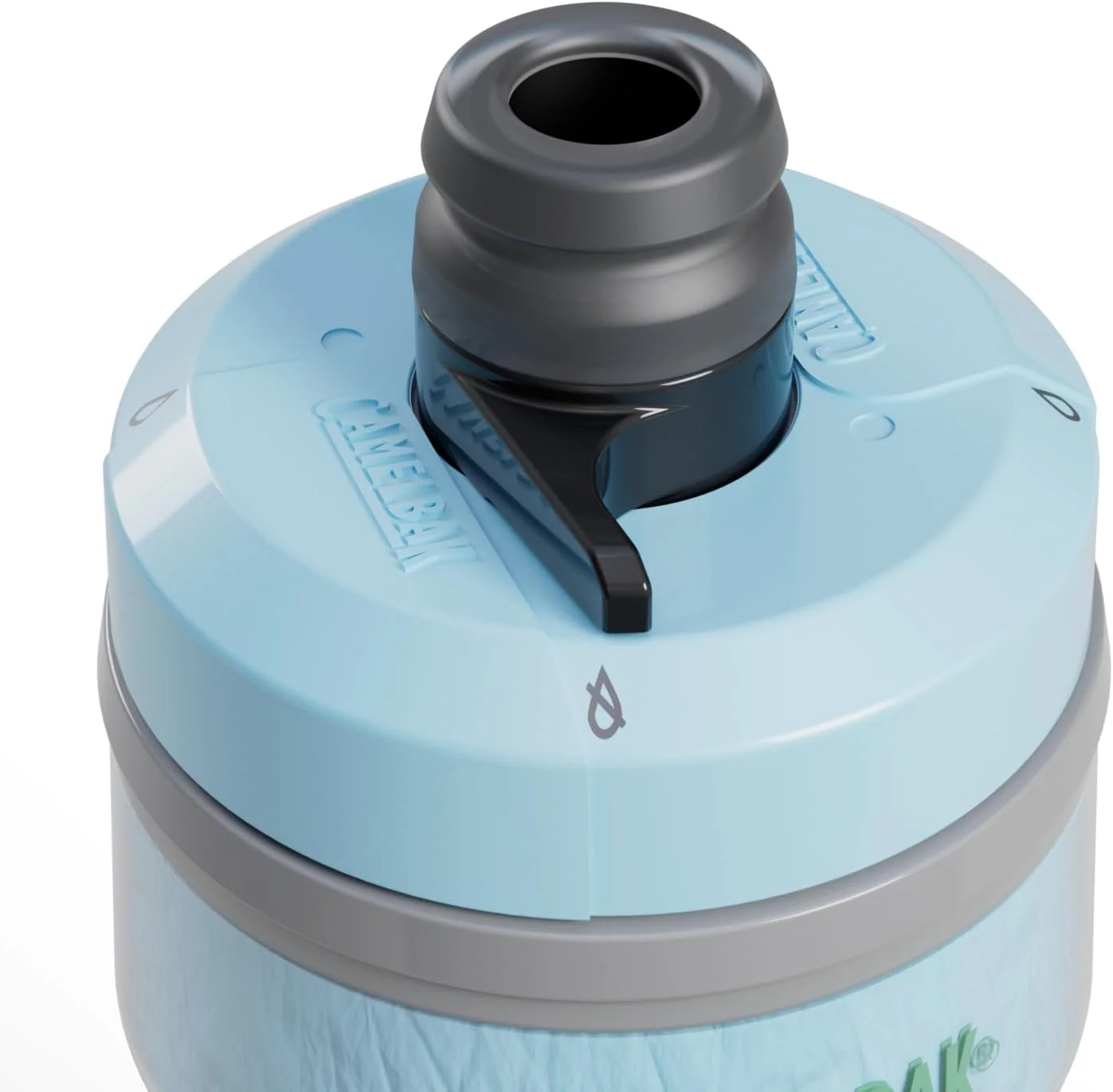 قمقمه آب عایق CamelBak Podium Chill، 620 میلی لیتر - قمقمه با قابلیت فشردن آسان - مناسب برای اکثر نگهدارنده‌های قمقمه دوچرخه، آبی کریستالی