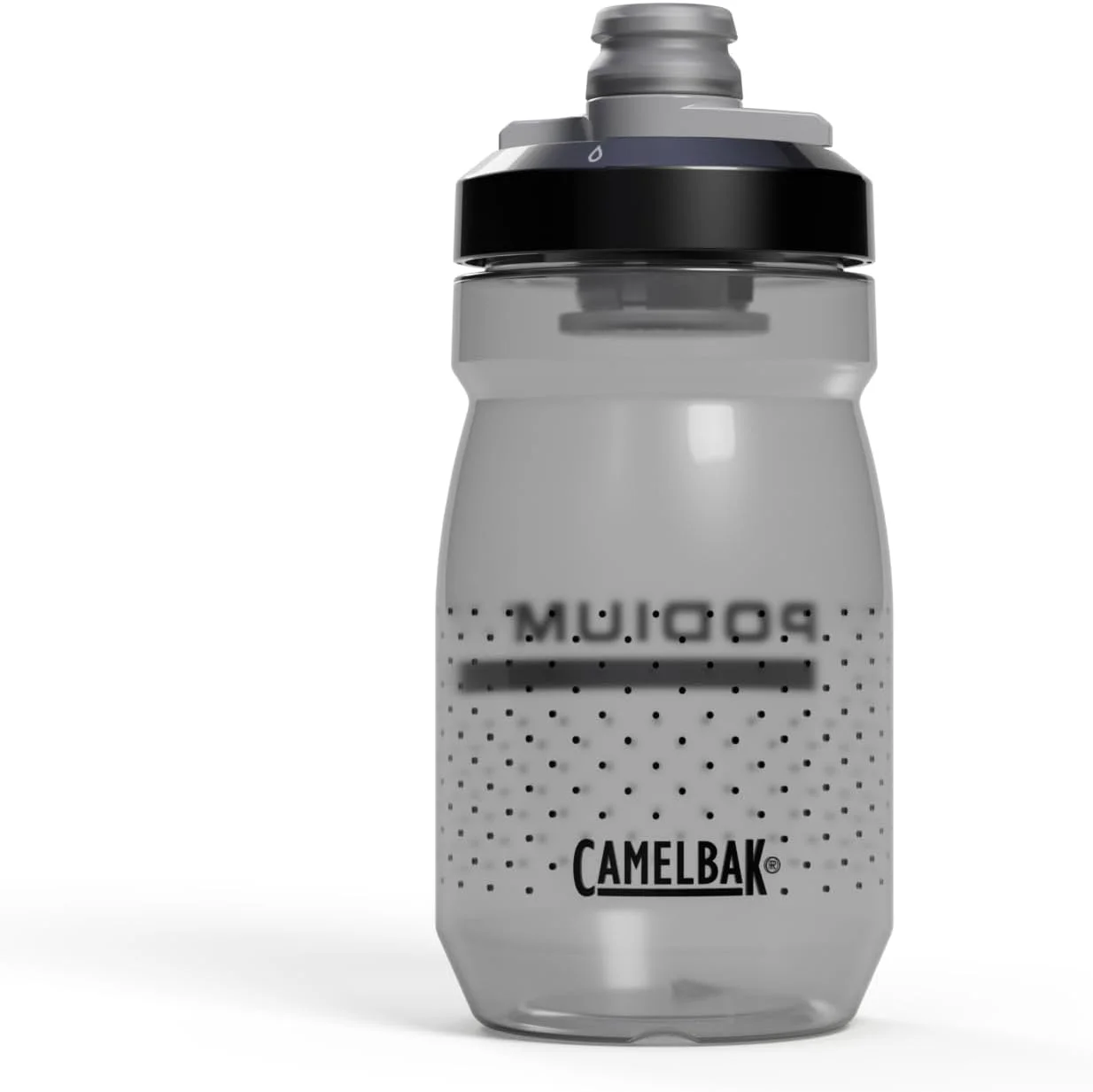 قمقمه آب دوچرخه سواری CamelBak Podium با ظرفیت 450 میلی لیتر - قمقمه با فشردن آسان - مناسب برای اکثر قفسه های دوچرخه، دودی