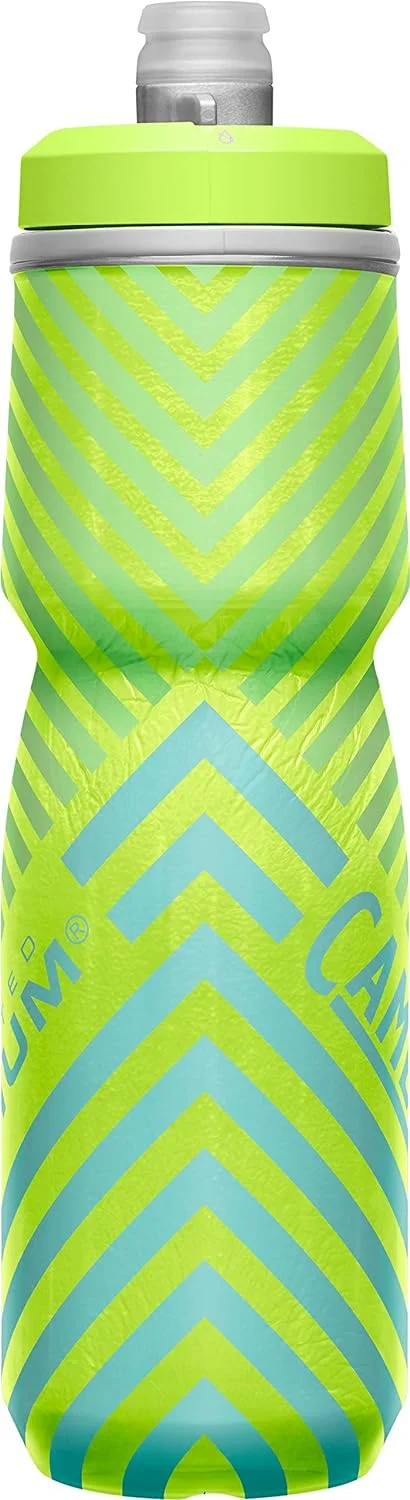 قمقمه آب Camelbak Podium Chill، ظرفیت 710 میلی لیتر، راه راه لیمویی/آبی