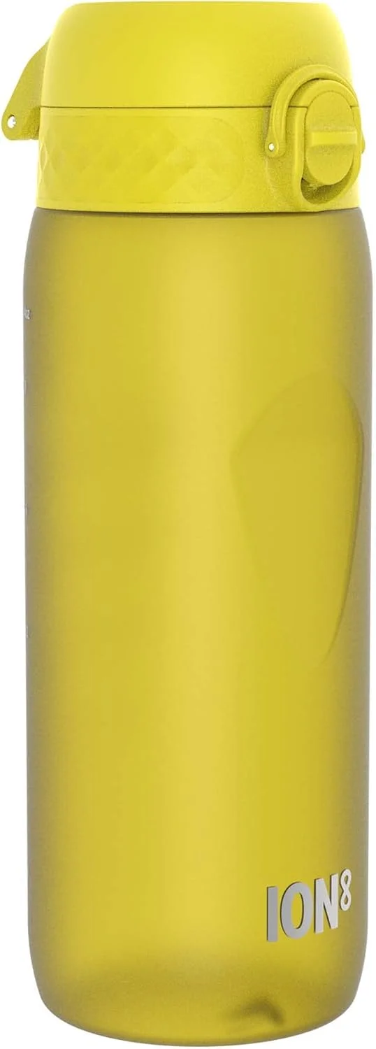 بطری آب یون8، 750 میلی لیتر، ضد نشت، باز شدن آسان، قفل ایمن، قابل شستشو در ماشین ظرفشویی، فاقد BPA، درب تاشو، دسته حمل، روکش نرم با طراحی ارگونومیک، تمیز کردن آسان، بدون بو، خنثی از نظر کربن، زرد