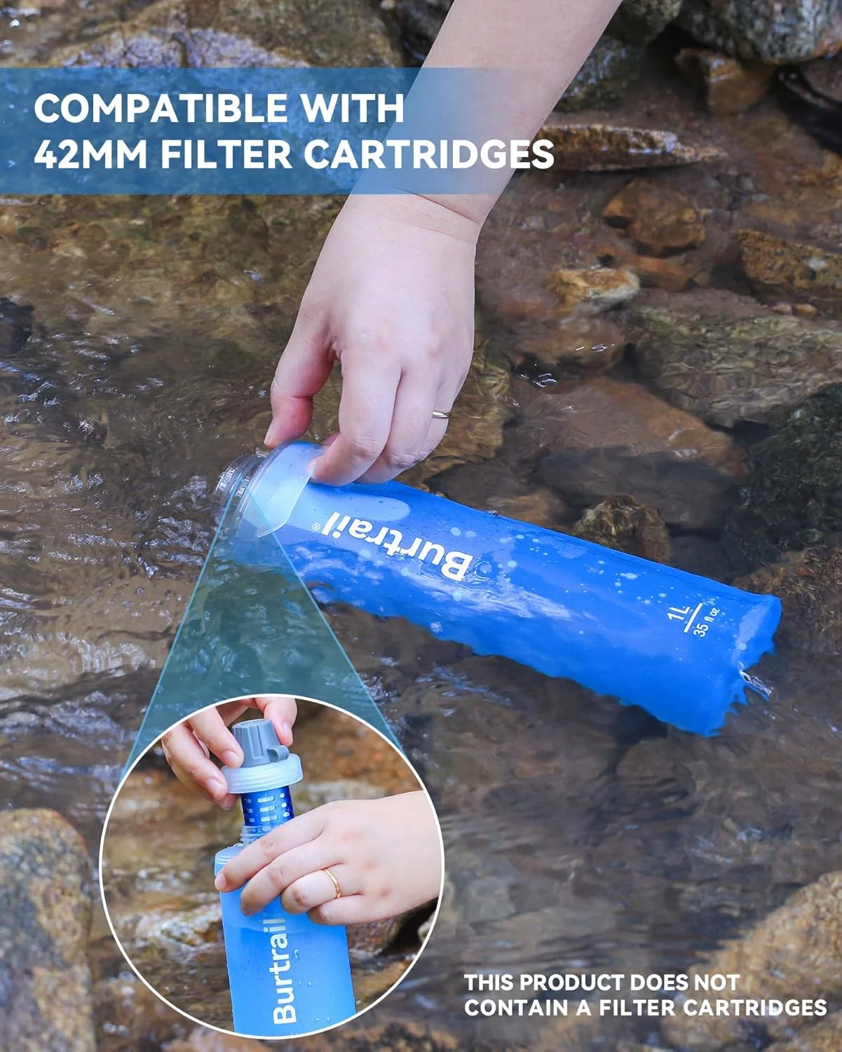 بطری آب تاشو (1.0 لیتر/35 اونس) ساخته شده از TPU بدون BPA، بطری های نرم و قابل استفاده مجدد، فوق العاده سبک و قابل حمل برای بسته هیدراتاسیون بطری آب تاشو (1.0 لیتر/35 اونس) ساخته شده از TPU بدون BPA، بطری های نرم و قابل استفاده مجدد، فوق العاده سبک و قابل حمل برای بسته هیدراتاسیون