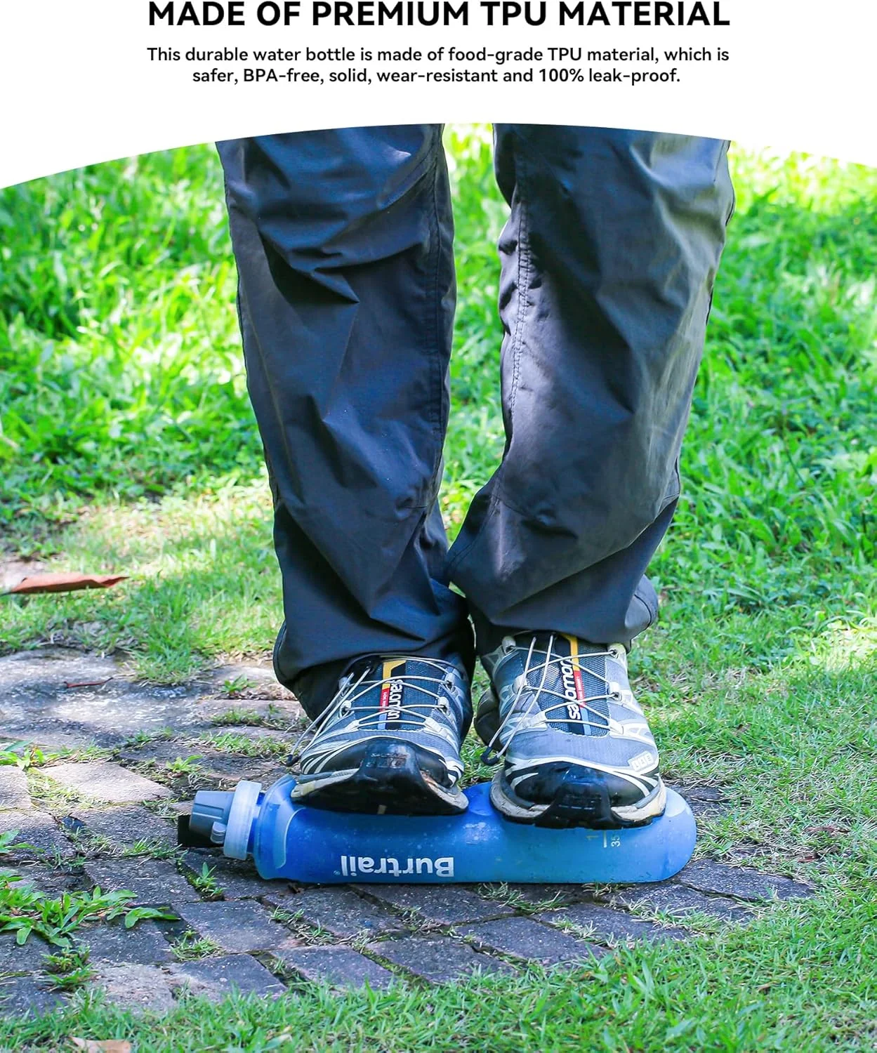 بطری آب تاشو (1.0 لیتر/35 اونس) ساخته شده از TPU بدون BPA، بطری های نرم و قابل استفاده مجدد، فوق العاده سبک و قابل حمل برای بسته هیدراتاسیون بطری آب تاشو (1.0 لیتر/35 اونس) ساخته شده از TPU بدون BPA، بطری های نرم و قابل استفاده مجدد، فوق العاده سبک و قابل حمل برای بسته هیدراتاسیون