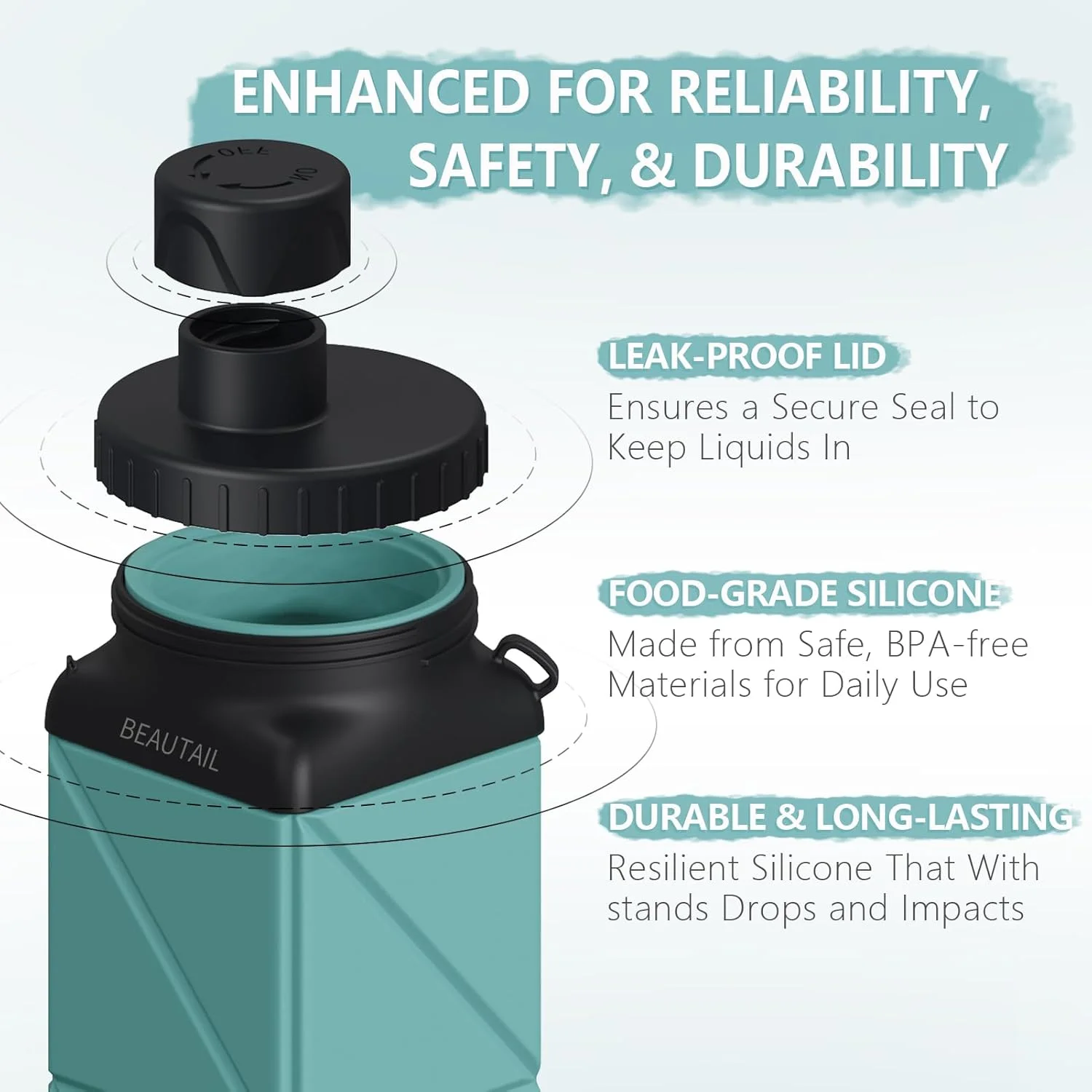 بطری آب تاشو، بطری آب سیلیکونی تاشو 610 میلی لیتر، بطری سبک وزن قابل حمل و استفاده مجدد و ضد نشت برای باشگاه، مسافرت، کمپینگ، پیاده روی، ورزش های فضای باز، 1 عدد (آبی) بطری آب تاشو، بطری آب سیلیکونی تاشو 610 میلی لیتر، بطری سبک وزن قابل حمل و استفاده مجدد و ضد نشت برای باشگاه، مسافرت، کمپینگ، پیاده روی، ورزش های فضای باز، 1 عدد (آبی)