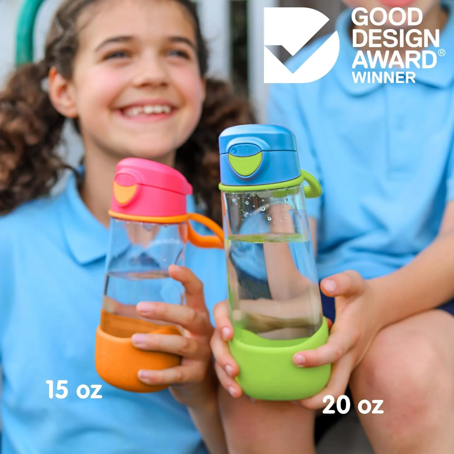 بطری آب ورزشی b.Box با نی - بطری با طراحی ارگونومیک و درب ضد نشت - طراحی مدرن و جذاب برای کودکان - قابلیت کج کردن و نوشیدن - ۴۵۰ میلی لیتر