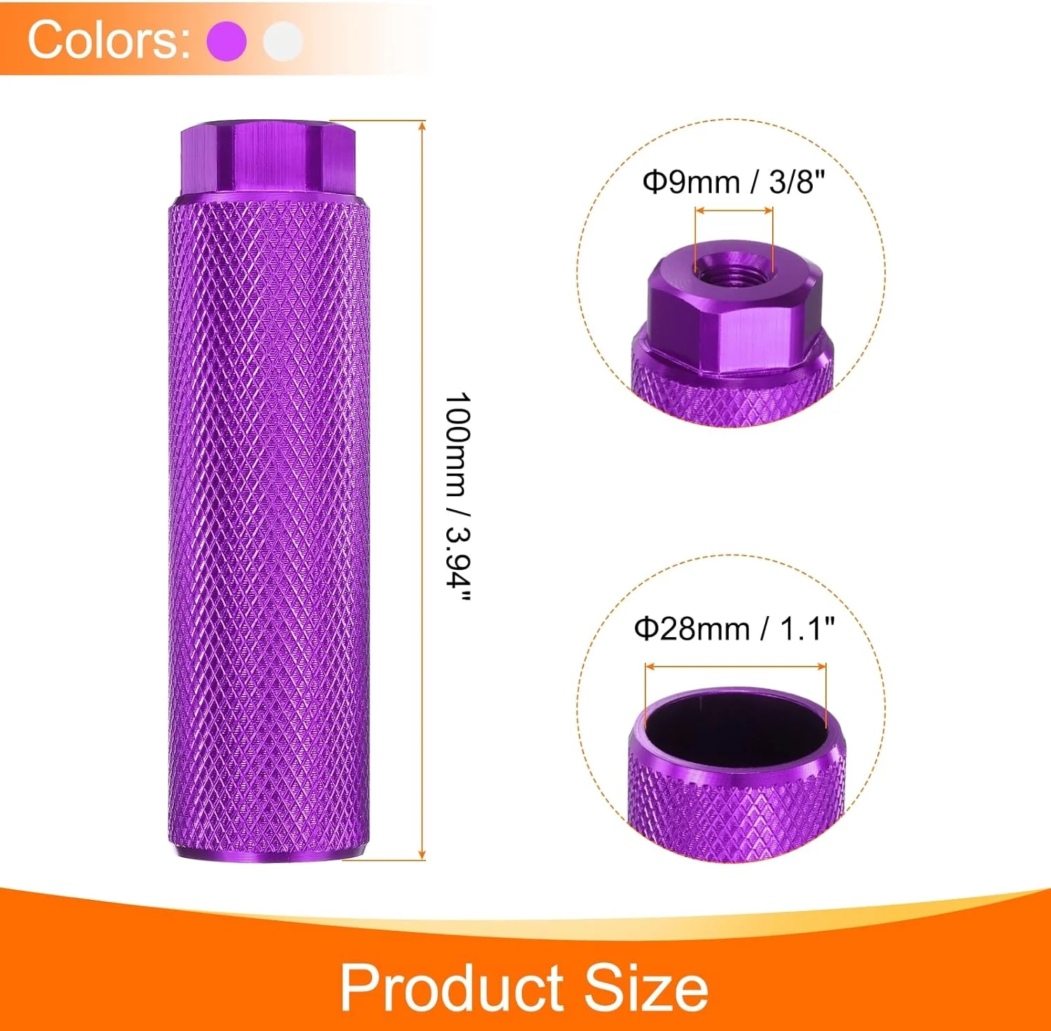 پایه های دوچرخه هارفرینگتون، 2 جفت، آلیاژ آلومینیوم، پایه های عقب ضد لغزش، مناسب برای محورهای 3/8 اینچ برای دوچرخه کوهستان، بنفش و نقره ای پایه های دوچرخه هارفرینگتون، 2 جفت، آلیاژ آلومینیوم، پایه های عقب ضد لغزش، مناسب برای محورهای 3/8 اینچ برای دوچرخه کوهستان، بنفش و نقره ای