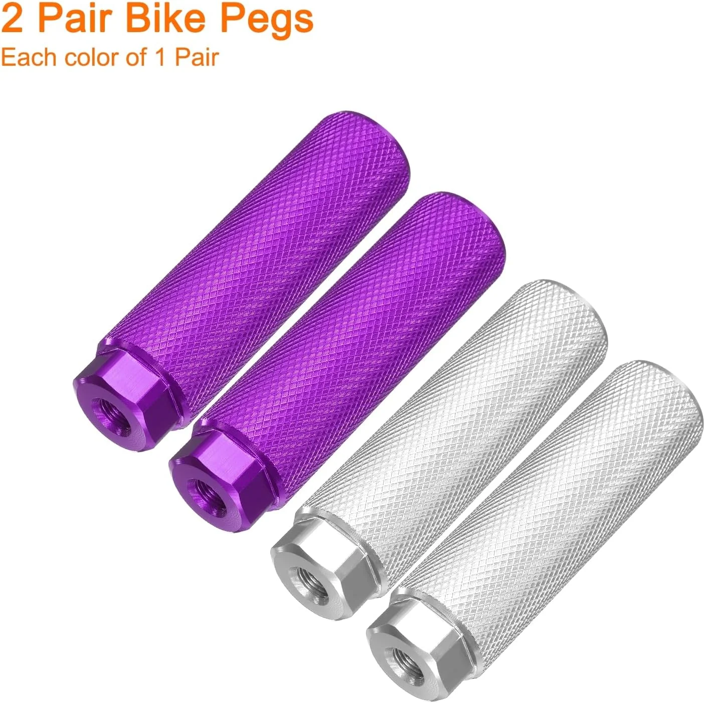 پایه های دوچرخه هارفرینگتون، 2 جفت، آلیاژ آلومینیوم، پایه های عقب ضد لغزش، مناسب برای محورهای 3/8 اینچ برای دوچرخه کوهستان، بنفش و نقره ای پایه های دوچرخه هارفرینگتون، 2 جفت، آلیاژ آلومینیوم، پایه های عقب ضد لغزش، مناسب برای محورهای 3/8 اینچ برای دوچرخه کوهستان، بنفش و نقره ای