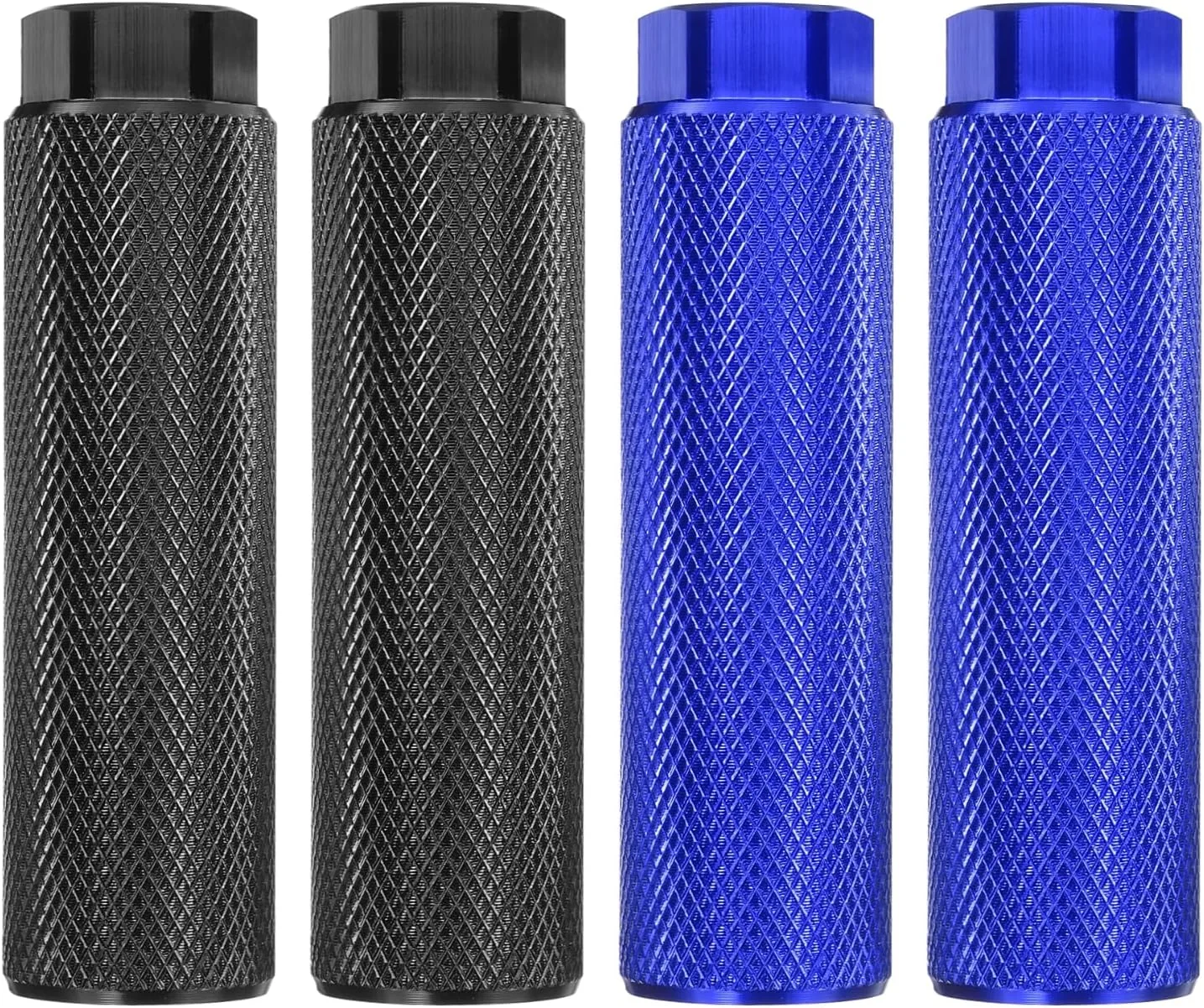 پایه رکاب دوچرخه هارفینگتون، آلیاژ آلومینیوم، مناسب برای محورهای 3/8 اینچ، مشکی و آبی، 2 جفت