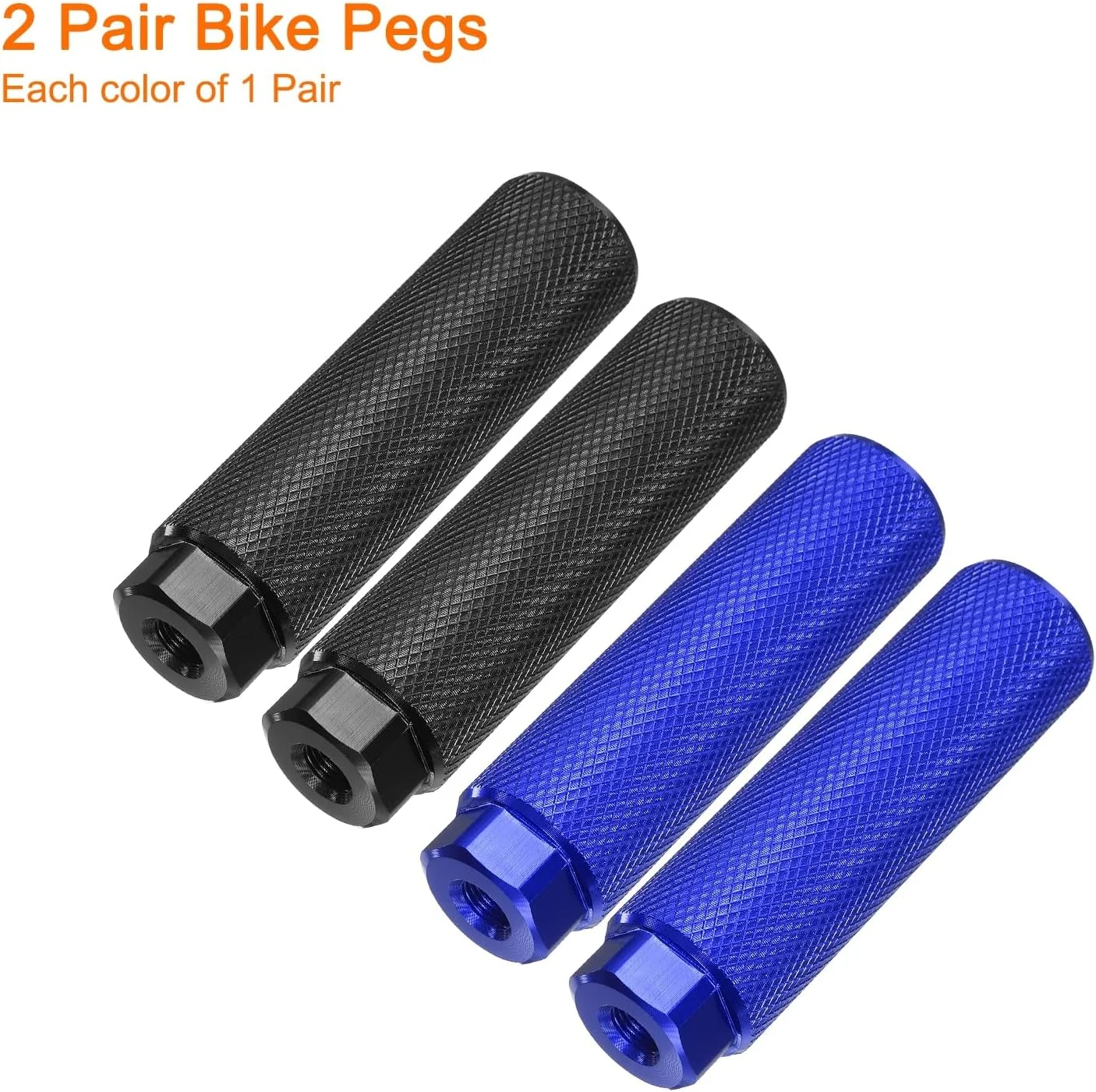 پایه رکاب دوچرخه هارفینگتون، آلیاژ آلومینیوم، مناسب برای محورهای 3/8 اینچ، مشکی و آبی، 2 جفت