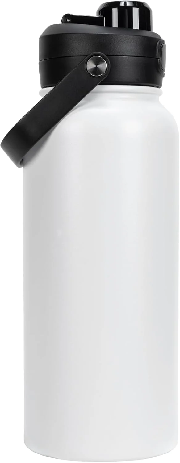 بطری آب استیل ضد زنگ پوما Evercat، سفید/مشکی، 946 میلی لیتر