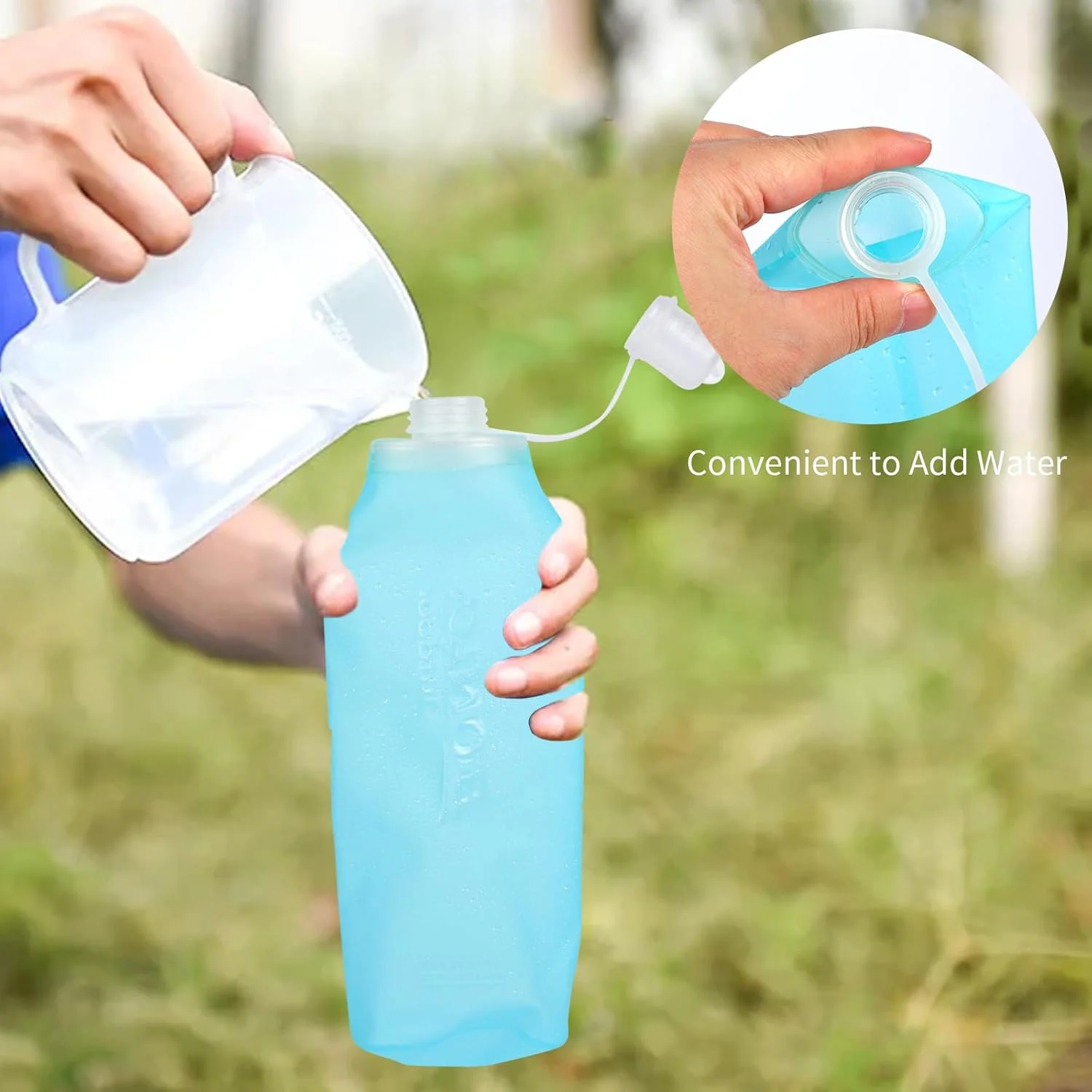 بطری آب تاشو نرم TPU، 500 میلی لیتر، قمقمه ژله ای تاشو دستی برای بسته آبرسانی، پیاده روی، دوچرخه سواری، کوهنوردی، موتور سواری، مسابقه در فضای باز (آبی 500 میلی لیتر) بطری آب تاشو نرم TPU، 500 میلی لیتر، قمقمه ژله ای تاشو دستی برای بسته آبرسانی، پیاده روی، دوچرخه سواری، کوهنوردی، موتور سواری، مسابقه در فضای باز (آبی 500 میلی لیتر)