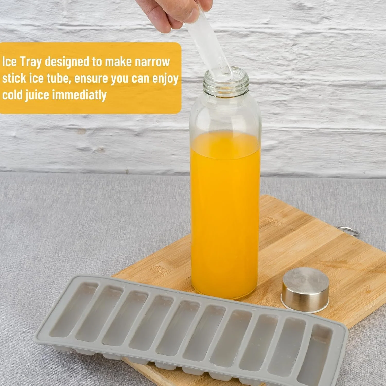 بطری های شیشه ای آبمیوه با درب برای آبمیوه گیری 530 میلی لیتری، بطری های آب شیشه ای شفاف قابل استفاده مجدد با درب استیل ضد زنگ هوا بند برای یخچال، 100% ضد نشت، بدون BPA، سازگار با محیط زیست، مجموعه 6 عددی