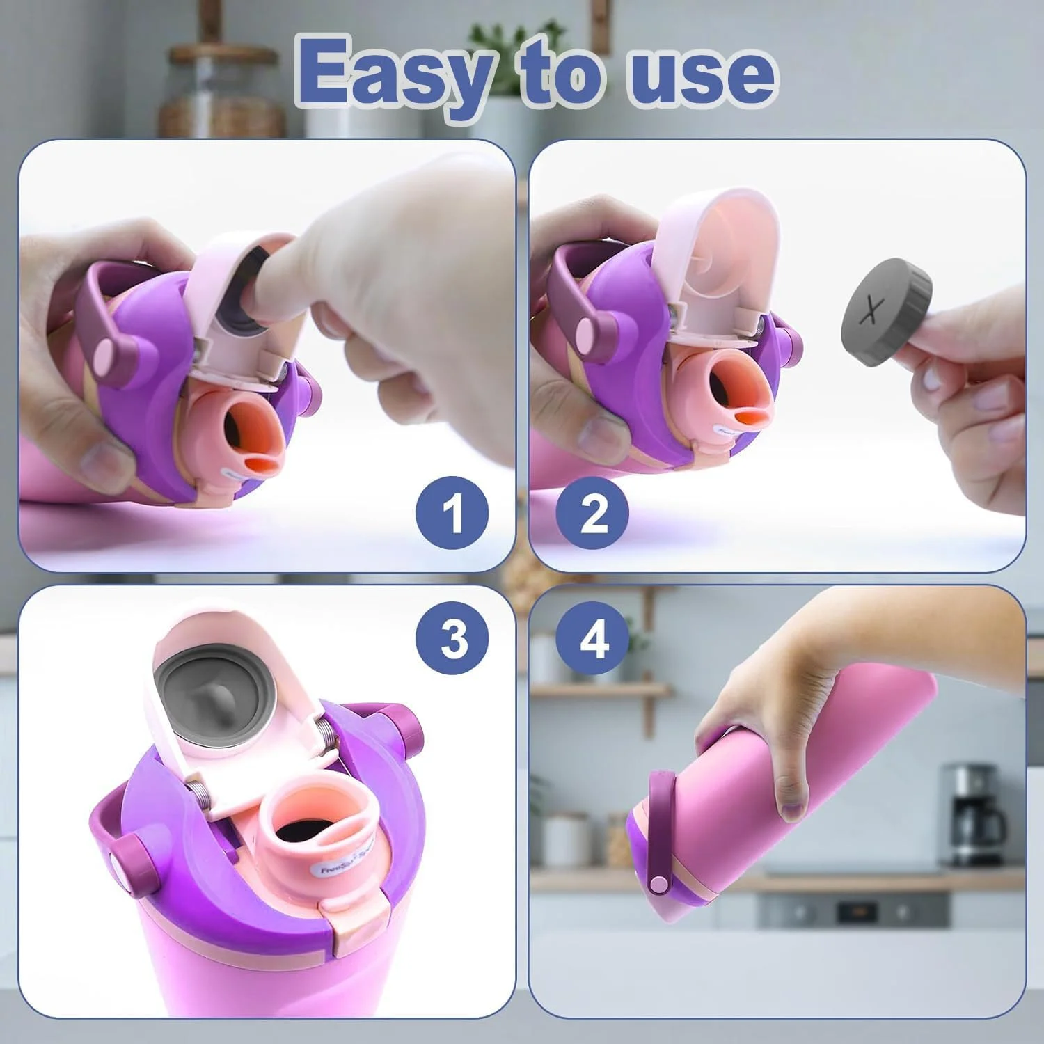 6 عدد درپوش جایگزین سازگار با Owala FreeSip Sway 30oz 40oz، درپوش دهانه درب بطری سیلیکونی برای لیوان Owala FreeSip 40oz، لوازم جانبی دوشاخه واشر درب بالایی بطری آب بدون BPA