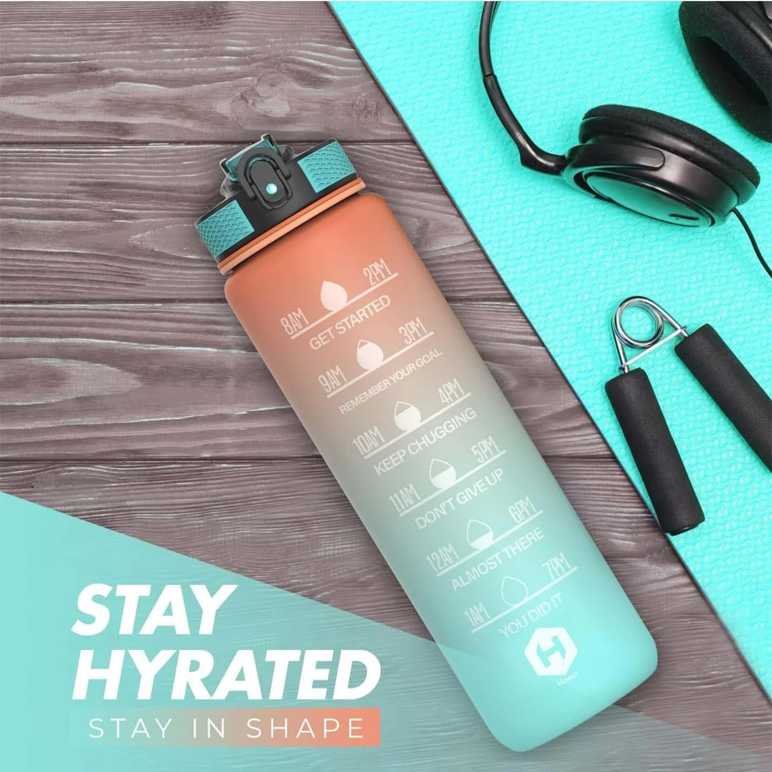 بطری آب ورزشی انگیزه بخش 1 لیتری با نی و نشانگر زمان، ضد نشت، بطری نوشیدنی پلاستیکی بدون BPA طراحی 1 لیتری برای دختران، پسران، دویدن، دوچرخه سواری (نارنجی سبز) بطری آب ورزشی انگیزه بخش 1 لیتری با نی و نشانگر زمان، ضد نشت، بطری نوشیدنی پلاستیکی بدون BPA طراحی 1 لیتری برای دختران، پسران، دویدن، دوچرخه سواری (نارنجی سبز)