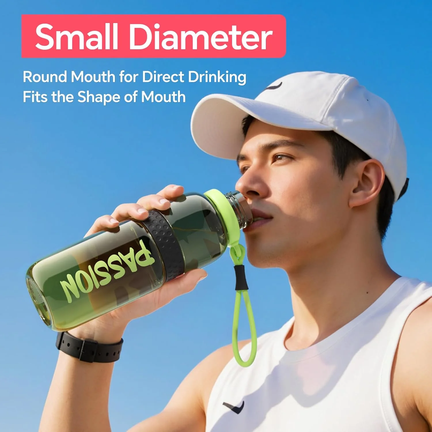 بطری آب پلاستیکی دوچرخه سواری QWE با دسته حمل، 700 میلی لیتر، سبک وزن، مقاوم در برابر حرارت، قابل استفاده مجدد، تریتان بدون BPA، مقاوم در برابر ضربه، برای کوهستان، جاده، ورزش، فضای باز و باشگاه (مشکی)