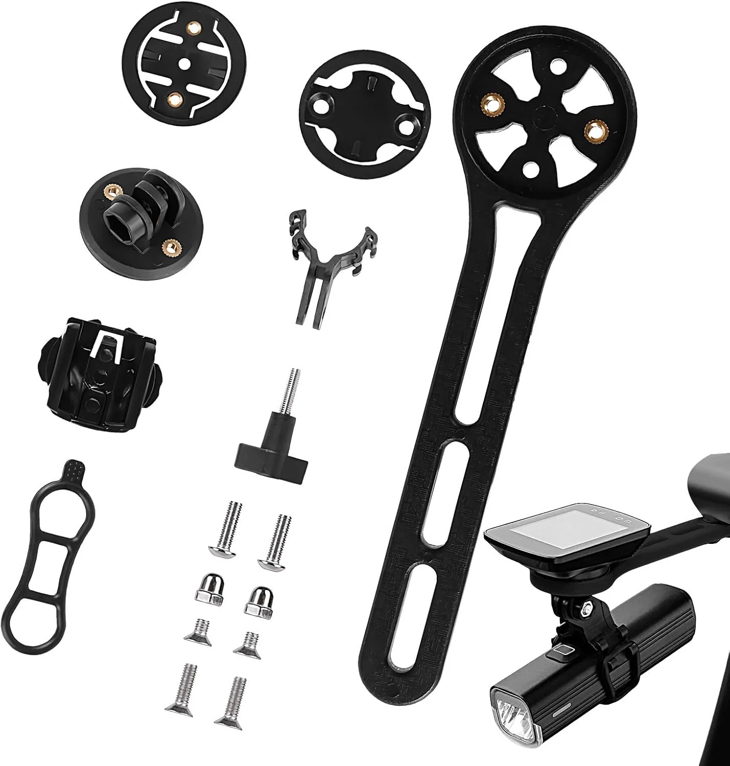 پایه کیلومتر شمار دوچرخه - پایه GPS فرمان دوچرخه، نگهدارنده کیلومتر شمار فرمان، برای نگهدارنده دوربین اکشن، ضبط ویدیو، کاوش، ماجراجویی در فضای باز، کوهستان و شهر