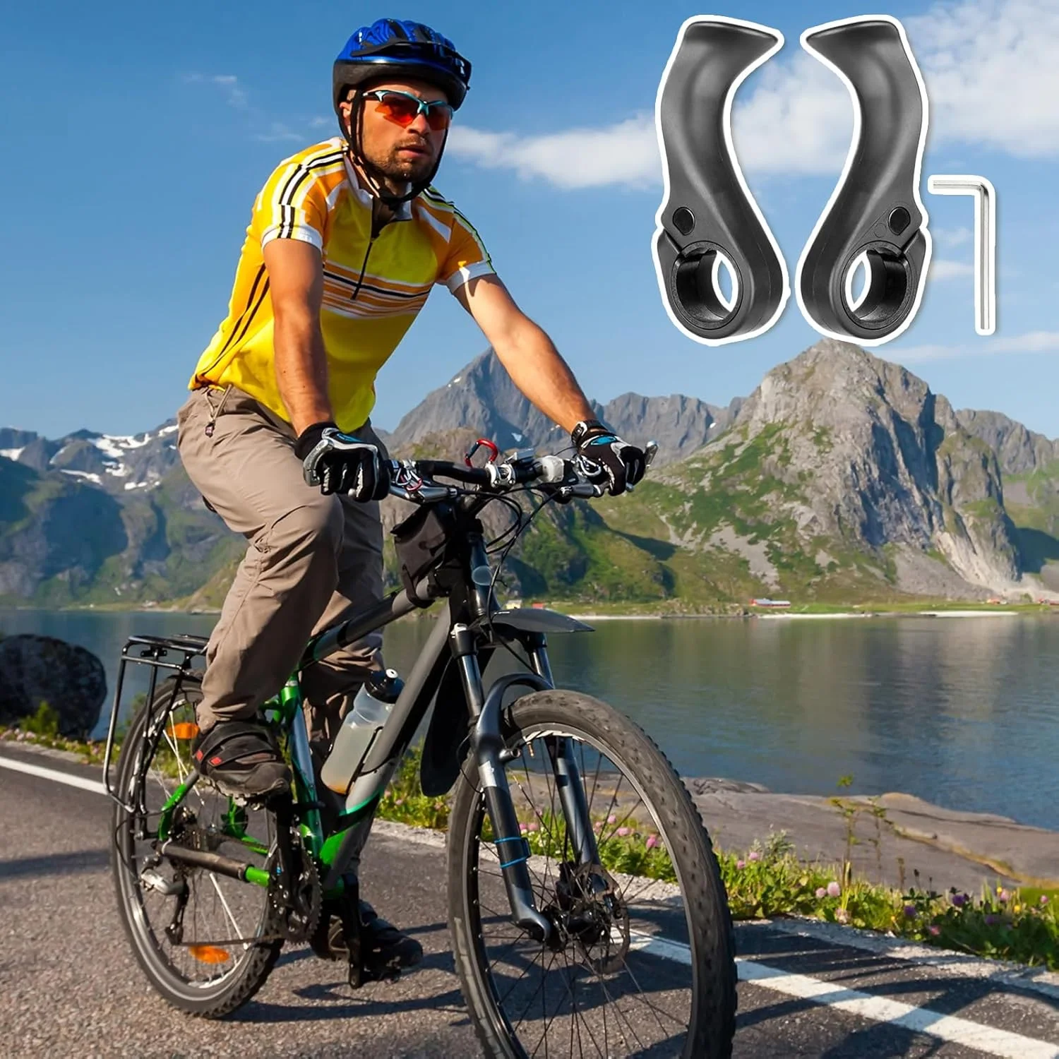 افزایش دهنده طول فرمان دوچرخه، سر دسته های ارگونومیک | قطعات جلویی قابل تنظیم برای دوچرخه های شهری، کوهستانی و جاده ای، مناسب برای آقایان و جوانان افزایش دهنده طول فرمان دوچرخه، سر دسته های ارگونومیک | قطعات جلویی قابل تنظیم برای دوچرخه های شهری، کوهستانی و جاده ای، مناسب برای آقایان و جوانان