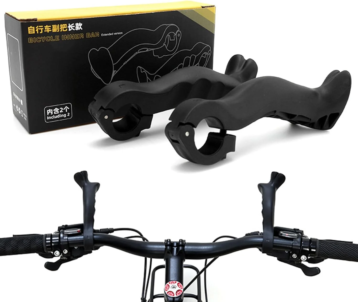 افزونه های دسته دوچرخه، 1 جفت قابل تنظیم، افزایش طول دسته فرمان - برای لوازم جانبی دوچرخه سواری، دوچرخه کوهستانی و جاده ای