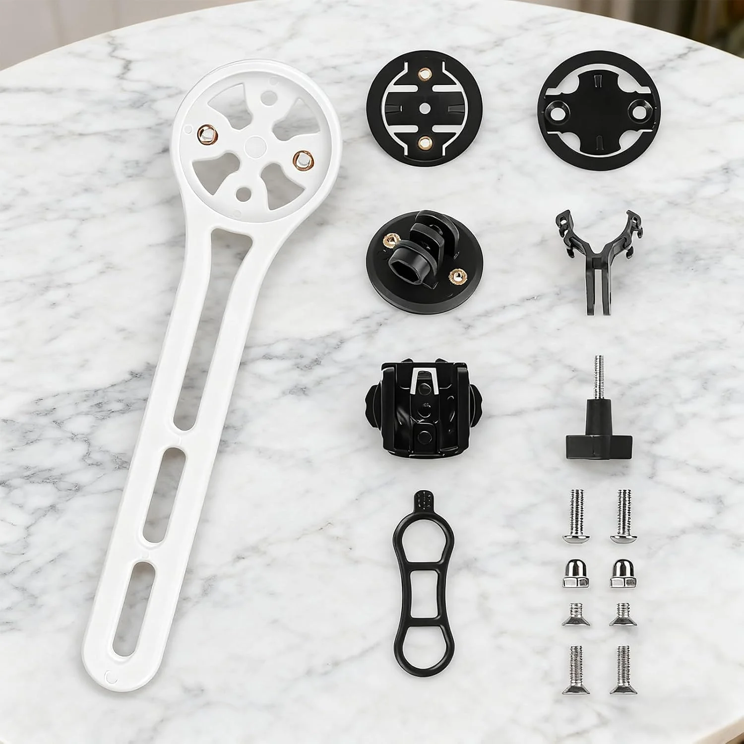 پایه نگهدارنده کامپیوتر دوچرخه - نگهدارنده فرمان برای GPS - براکت کیلومتر شمار دوچرخه - برای دوربین اکشن، چراغ، ضبط ویدیو، ماجراجویی در فضای باز، کاوش شهری و کوهستانی