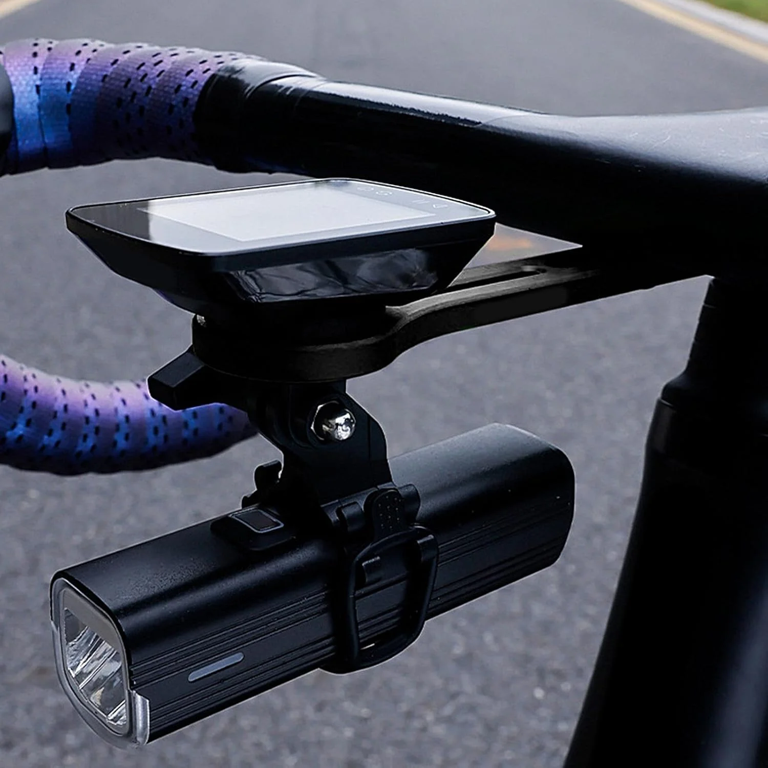 نگهدارنده کامپیوتر دوچرخه - تثبیت کننده فرمان برای جی پی اس، پشتیبانی از سرعت سنج دوچرخه سواری - برای نگهدارنده دوربین اکشن، ضبط ویدئو، کاوش، ماجراجویی در فضای باز، کوهستان، شهری