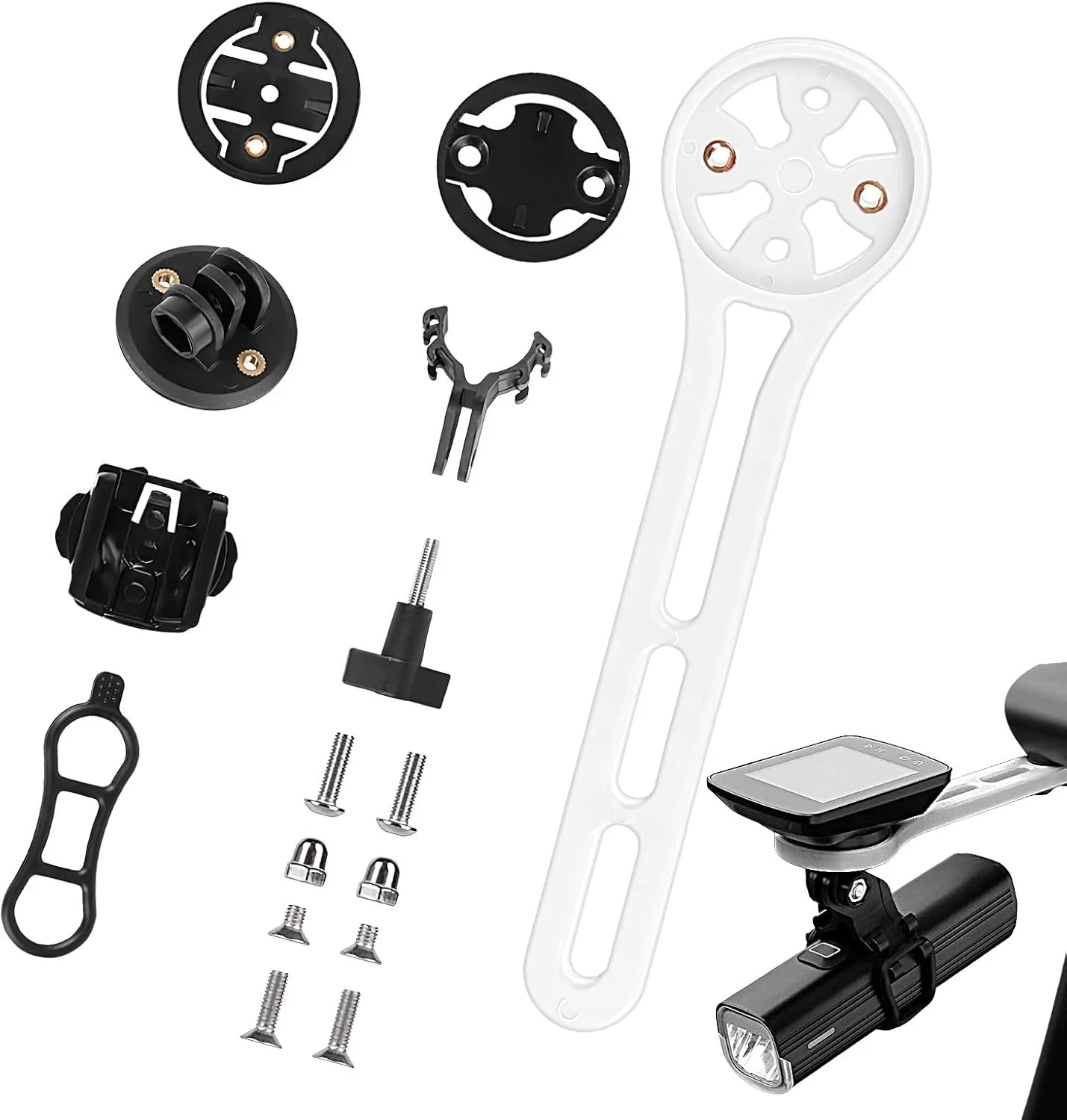 پایه نگهدارنده کامپیوتر دوچرخه - پایه کیلومتر شمار GPS روی فرمان | پایه چراغ برای دوچرخه کوهستان، مناسب برای نگهدارنده دوربین اکشن، ضبط ویدیو، کاوش، ماجراجویی در فضای باز، کوهستان و شهر