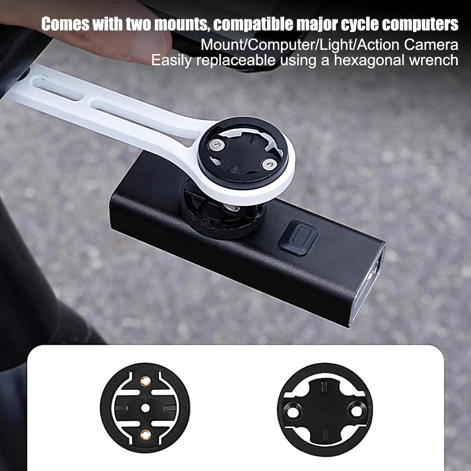 پایه نگهدارنده کامپیوتر دوچرخه - پایه کیلومتر شمار GPS روی فرمان | پایه چراغ برای دوچرخه کوهستان، مناسب برای نگهدارنده دوربین اکشن، ضبط ویدیو، کاوش، ماجراجویی در فضای باز، کوهستان و شهر