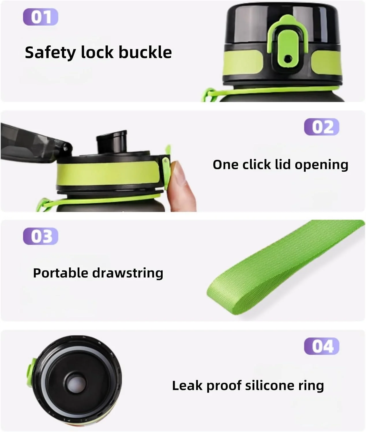 بطری آب ورزشی 1 لیتری، پلاستیک تریتان بدون BPA با درب ضد نشت - مقاوم در برابر ریختن برای بزرگسالان و نوجوانان، ایده آل برای تناسب اندام، دوچرخه سواری، فوتبال، مدرسه - قابل شستشو در ماشین ظرفشویی بطری آب ورزشی 1 لیتری، پلاستیک تریتان بدون BPA با درب ضد نشت - مقاوم در برابر ریختن برای بزرگسالان و نوجوانان، ایده آل برای تناسب اندام، دوچرخه سواری، فوتبال، مدرسه - قابل شستشو در ماشین ظرفشویی