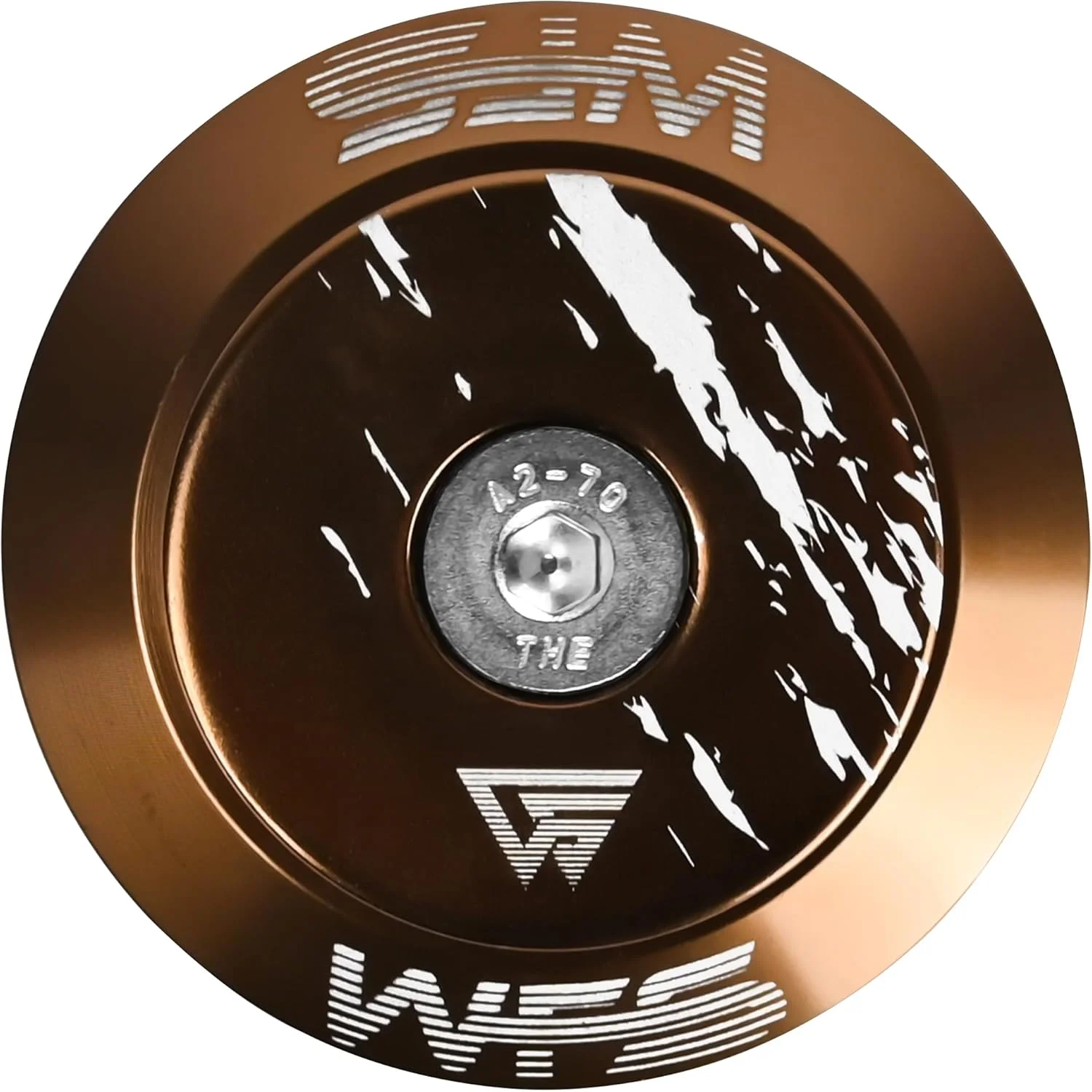 مجموعه بلبرینگ فرمان دوچرخه بدون رزوه WFS NV.37 سایز 1-1/8 اینچ برای دوشاخ های بدون رزوه و لوله سر 34 میلی متری - آلیاژ آلومینیوم CNC، بلبرینگ های مهر و موم شده برای دوچرخه کوهستان، دوچرخه های جاده، MTB و BMX، طلایی