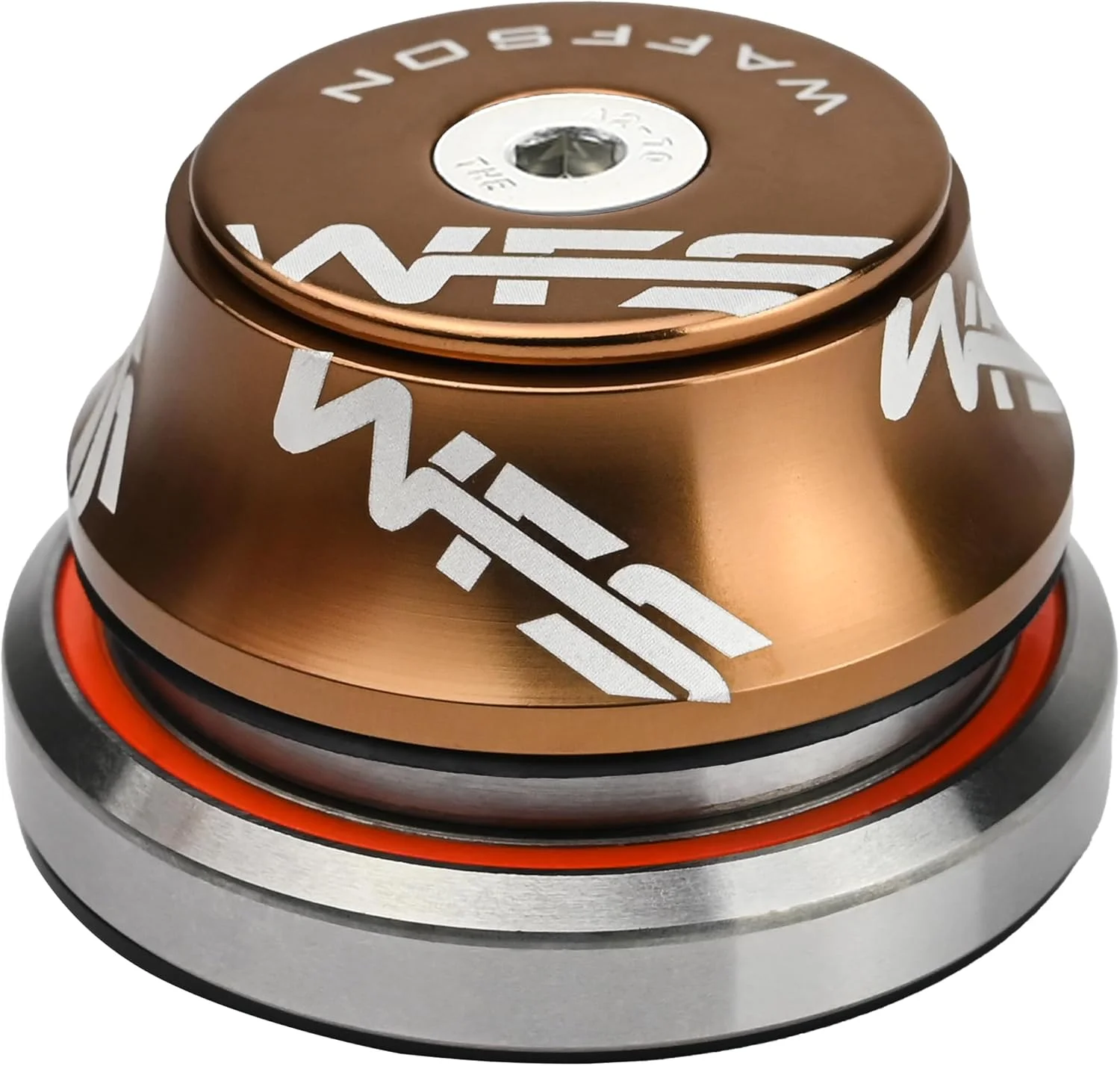 WFS HY877 هدست نیمه یکپارچه مخروطی 1-1/8 اینچ به 1-1/2 اینچ برای لوله های سر مخروطی 42 تا 52.2 میلی متر - آلیاژ آلومینیوم CNC، بدون رزوه، بلبرینگ های مهر و موم شده دقیق برای دوچرخه های MTB کوهستانی/جاده/شهری/BMX