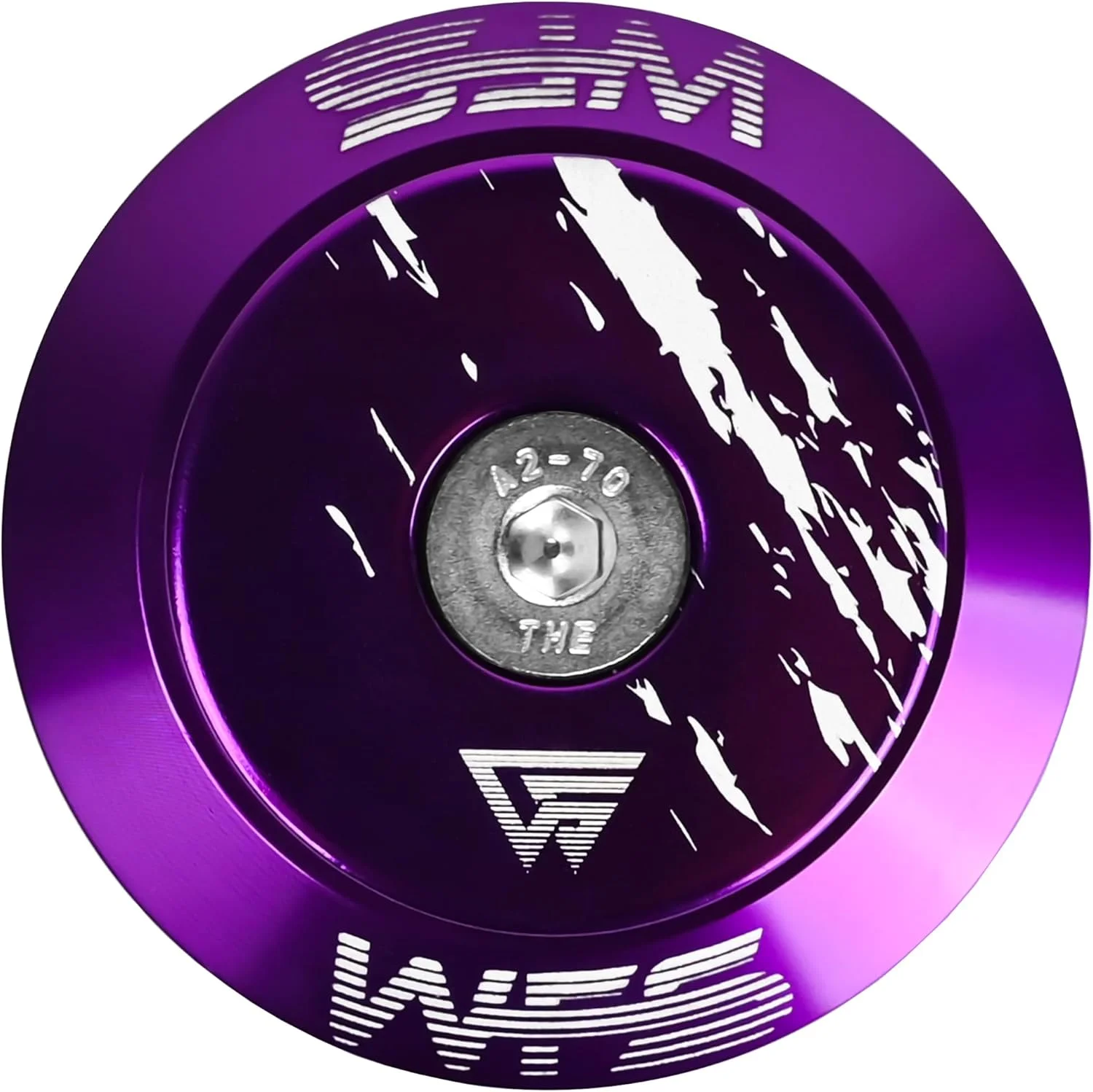 دسته هدست دوچرخه بدون رزوه WFS NV.37 1-1/8 اینچ برای دوشاخه‌های استیرر بدون رزوه و لوله سر 34 میلی‌متری - آلیاژ آلومینیوم CNC، بلبرینگ‌های مهر و موم شده برای دوچرخه‌های کوهستانی، دوچرخه‌های جاده‌ای، MTB و BMX، بنفش