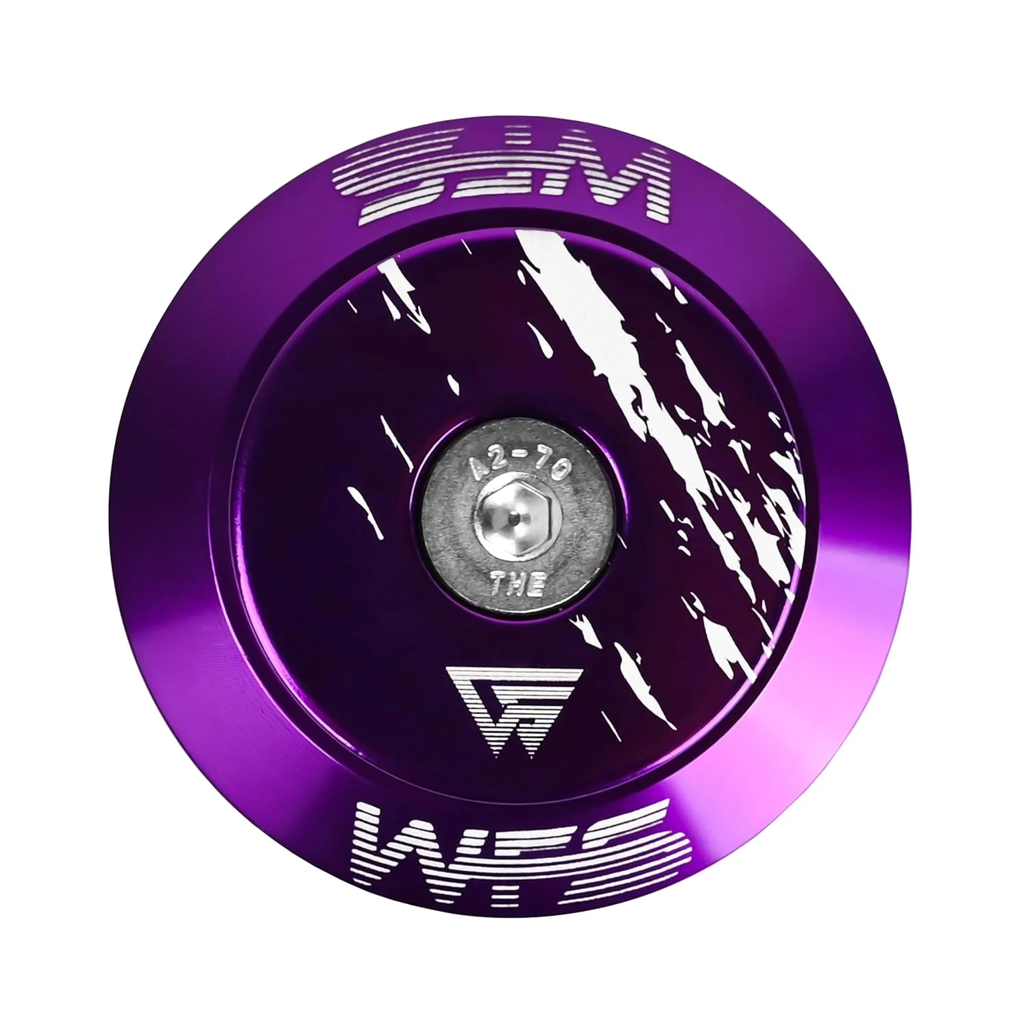 دسته فرمان بدون رزوه WFS NV.37 سایز 1-1/8 اینچ برای دوشاخ های بدون رزوه و لوله سر 34 میلی متری - آلیاژ آلومینیوم CNC، بلبرینگ های مهر و موم شده برای دوچرخه کوهستان، دوچرخه های جاده، MTB و BMX، بنفش