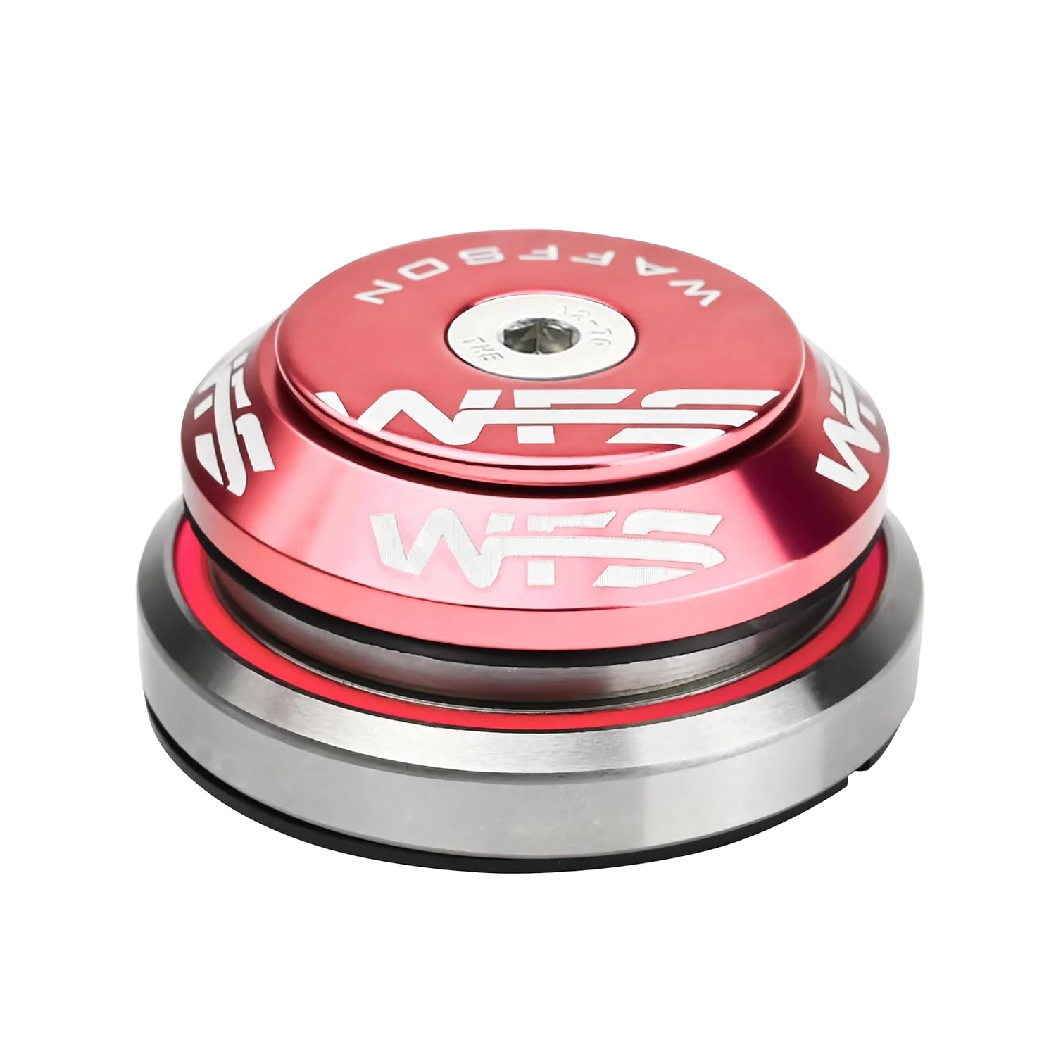 مجموعه هدست یکپارچه مخروطی WFS HY638 "1-1/8 به "1-1/2 برای لوله های سر مخروطی - آلیاژ آلومینیوم CNC، بدون رزوه، بلبرینگ های مهر و موم شده برای دوچرخه کوهستان، شهری، جاده، MTB و BMX، رزگلد