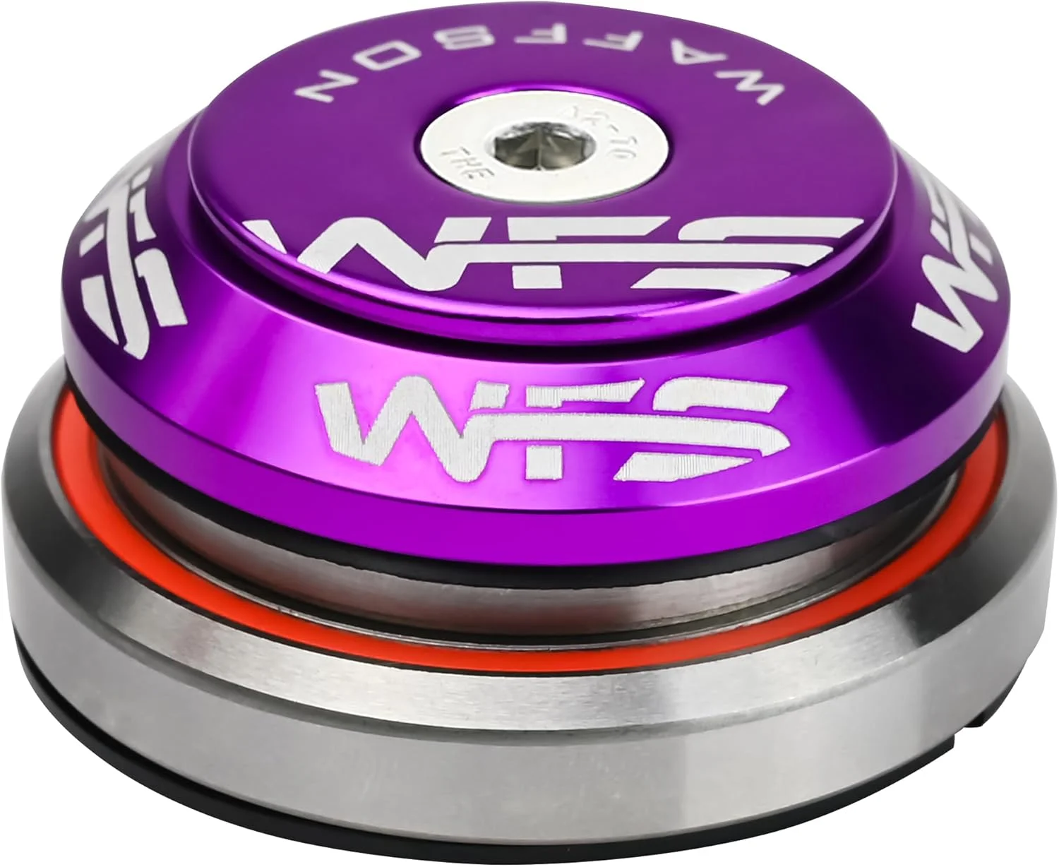 WFS HY638 هدست نیمه یکپارچه مخروطی 1-1/8 اینچ به 1-1/2 اینچ برای لوله های سر مخروطی 42 تا 52.2 میلی متر - آلیاژ آلومینیوم CNC، بدون رزوه، بلبرینگ های مهر و موم شده دقیق برای دوچرخه های کوهستانی/جاده/شهری/BMX