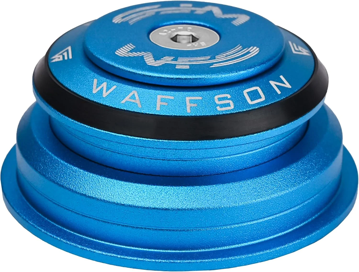 WFS HY713 هدست نیمه یکپارچه مخروطی 1-1/8 اینچ به 1-1/2 اینچ برای لوله های سر مخروطی 44 تا 55.9 میلی متر - آلیاژ آلومینیوم CNC، بدون رزوه، بلبرینگ های مهر و موم شده دقیق برای دوچرخه های کوهستانی/جاده/شهری/BMX