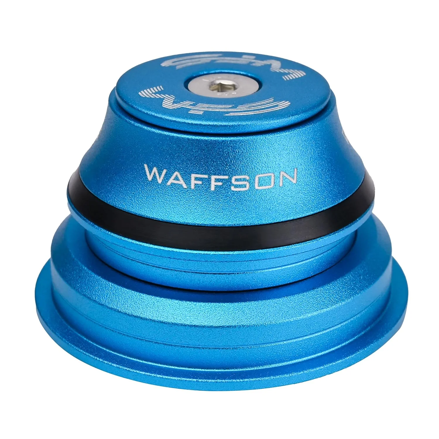 WFS HY875 هدست نیمه یکپارچه مخروطی 1-1/8 اینچ به 1-1/2 اینچ برای لوله های سر مخروطی - آلیاژ آلومینیوم CNC، بدون رزوه، بلبرینگ های مهر و موم شده برای دوچرخه کوهستان، شهری، جاده، MTB و BMX، آبی