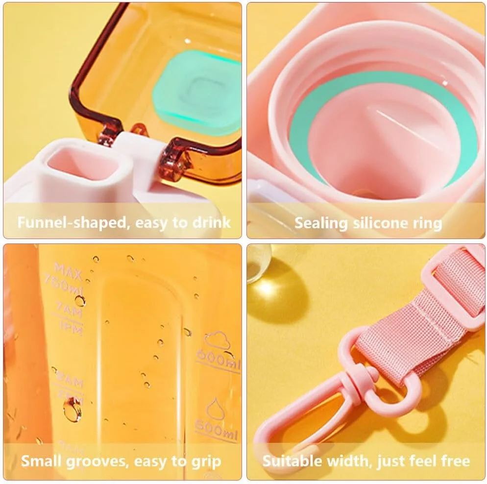 2 عدد قمقمه آب تخت، قمقمه باریک 750 میلی لیتری مناسب کیف دستی، قمقمه آب مربعی ضد نشت با بند قابل تنظیم، قمقمه آب تخت برای کیف دستی، دفتر، مسافرت، پیاده روی، کمپینگ، پیک نیک (فیروزه ای + صورتی) 2 عدد قمقمه آب تخت، قمقمه باریک 750 میلی لیتری مناسب کیف دستی، قمقمه آب مربعی ضد نشت با بند قابل تنظیم، قمقمه آب تخت برای کیف دستی، دفتر، مسافرت، پیاده روی، کمپینگ، پیک نیک (فیروزه ای + صورتی)