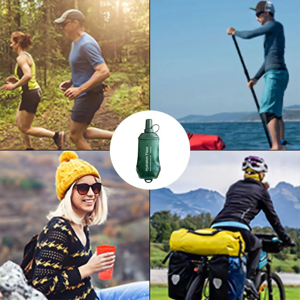 بطری آب تاشو 250 میلی لیتری نرم برای دویدن، مناسب برای بسته هیدراتاسیون، دوچرخه سواری، ماراتن، پیاده روی، کوهنوردی بطری آب تاشو 250 میلی لیتری نرم برای دویدن، مناسب برای بسته هیدراتاسیون، دوچرخه سواری، ماراتن، پیاده روی، کوهنوردی