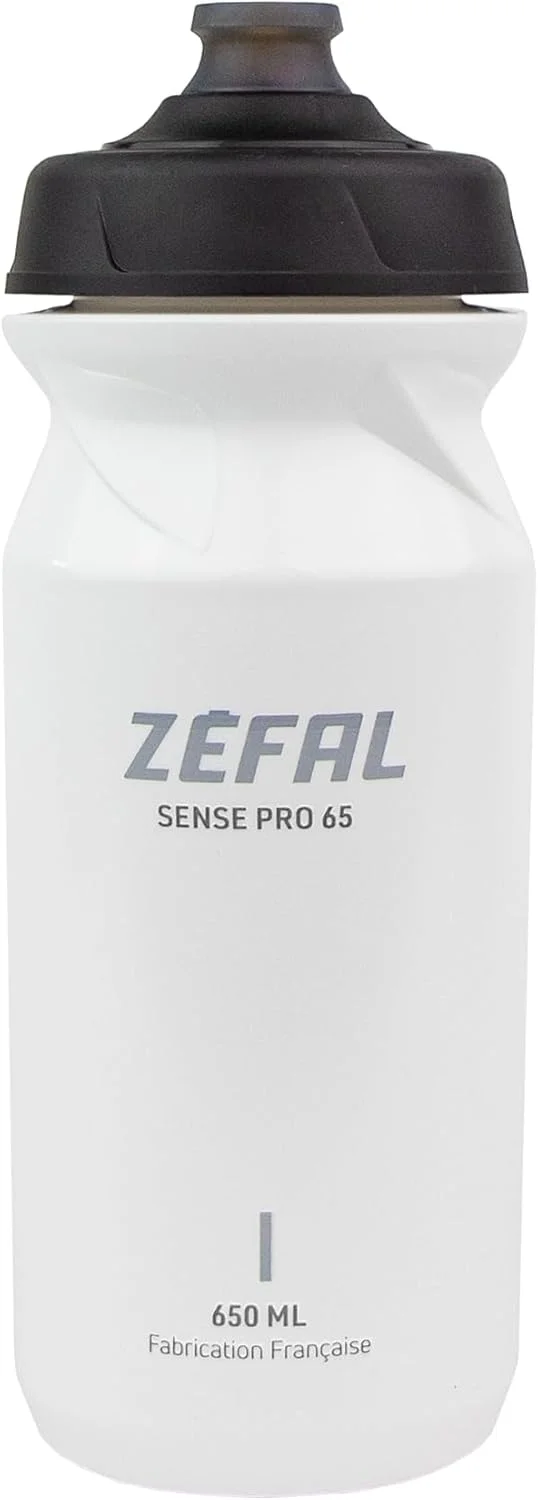قمقمه آب دوچرخه زفال مدل Sense Pro 65، سفید - قمقمه آب دوچرخه 650 میلی لیتر - قمقمه دوچرخه - قمقمه نوشیدنی ممتاز بدون BPA، وزن 79 گرم - لوازم جانبی دوچرخه