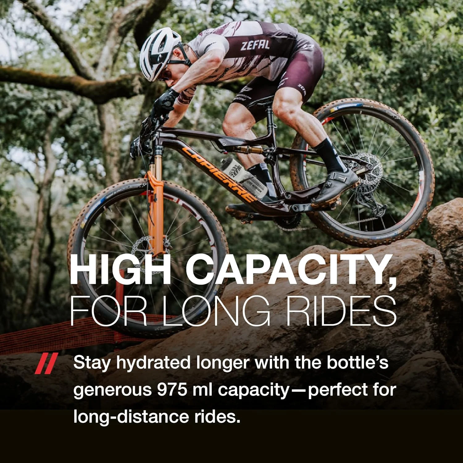 بطری آب ZEFAL Magnum Grip، شفاف، 975 میلی لیتر بطری آب ZEFAL Magnum Grip، شفاف، 975 میلی لیتر